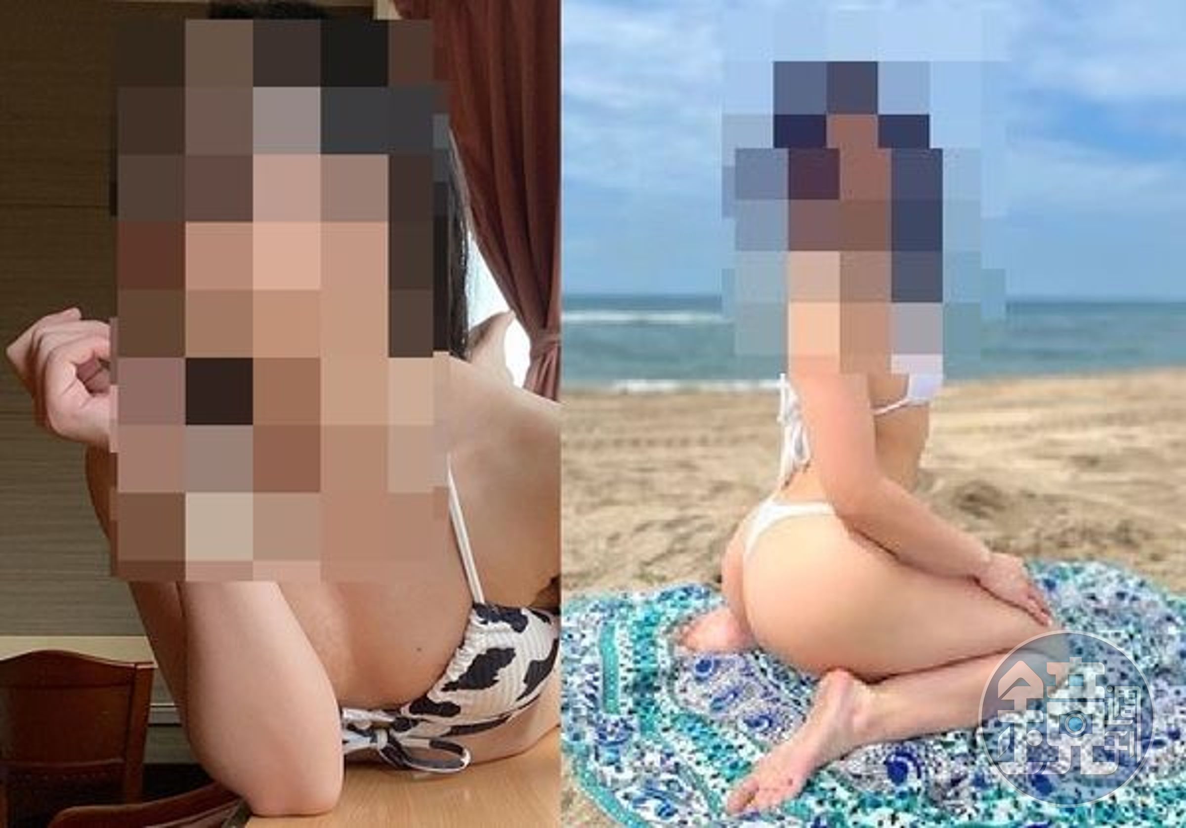 自稱為現任的林女（左）指，傳訊息與浩克前任（右）嗆聲。（翻攝自當事者IG）