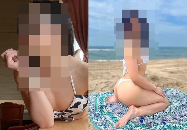 自稱為現任的林女（左）指，傳訊息與浩克前任（右）嗆聲。（翻攝自當事者IG）