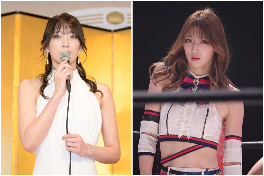 赤井沙希召開記者會，宣布引退。（左圖翻攝自赤井沙希推特、右圖翻攝自赤井沙希IG）