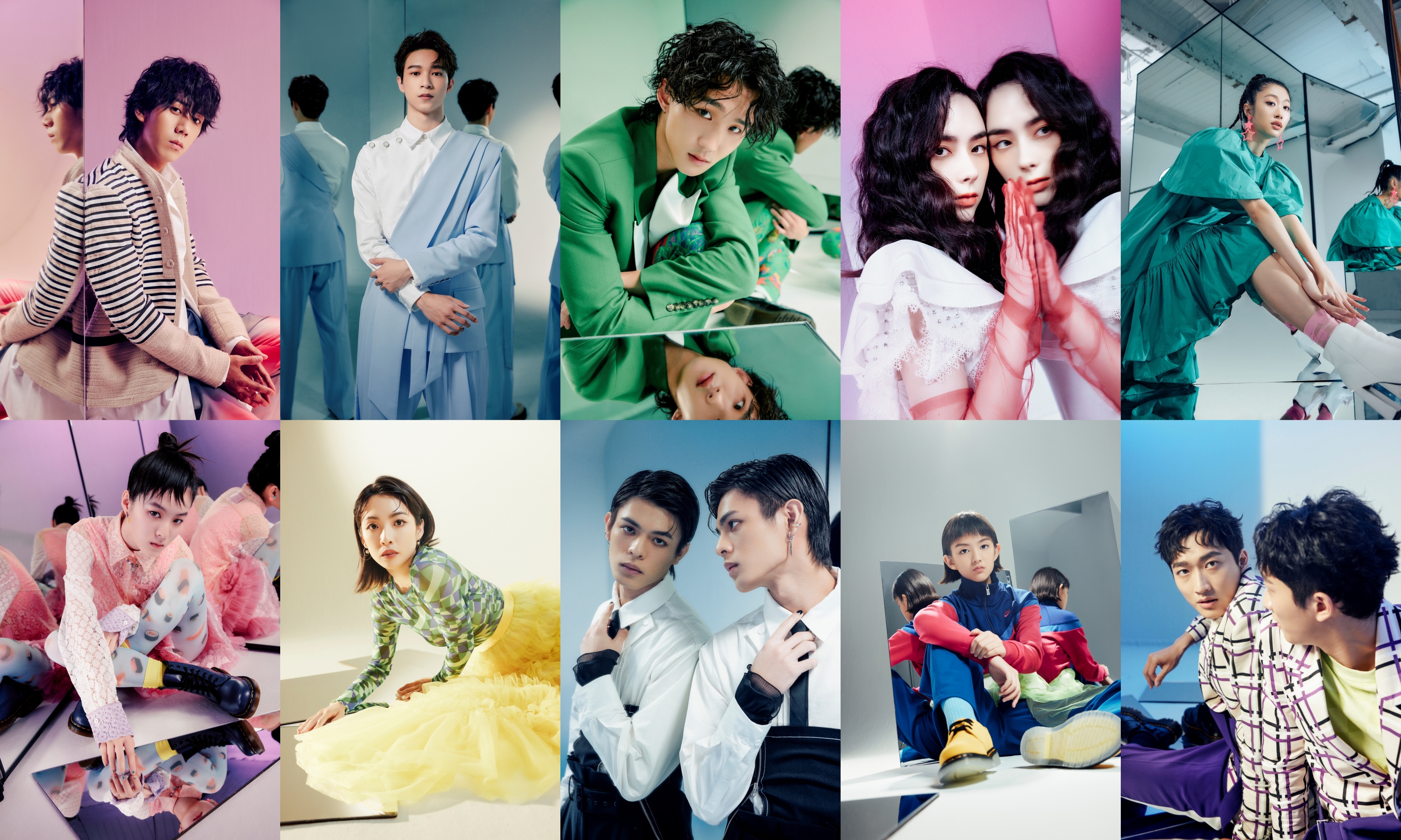 2023非常新人，曾皓澤（上排左起）、李振浩、葉廷麒、林奕嵐、高倩怡；宸頤（下排左起）、黃湘婷、邱以太、戴雅芝、林澤凱。（台北電影節提供）