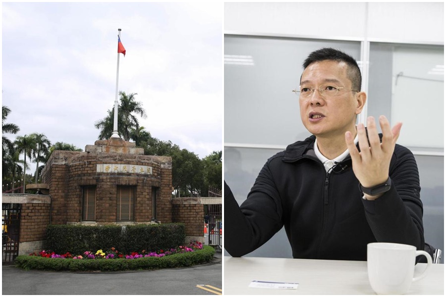 孫大千（右）收到台大教授來信，稱畢業典禮在即，校內卻不見一面國旗；對此，台大校方給予回應。（本刊資料照）