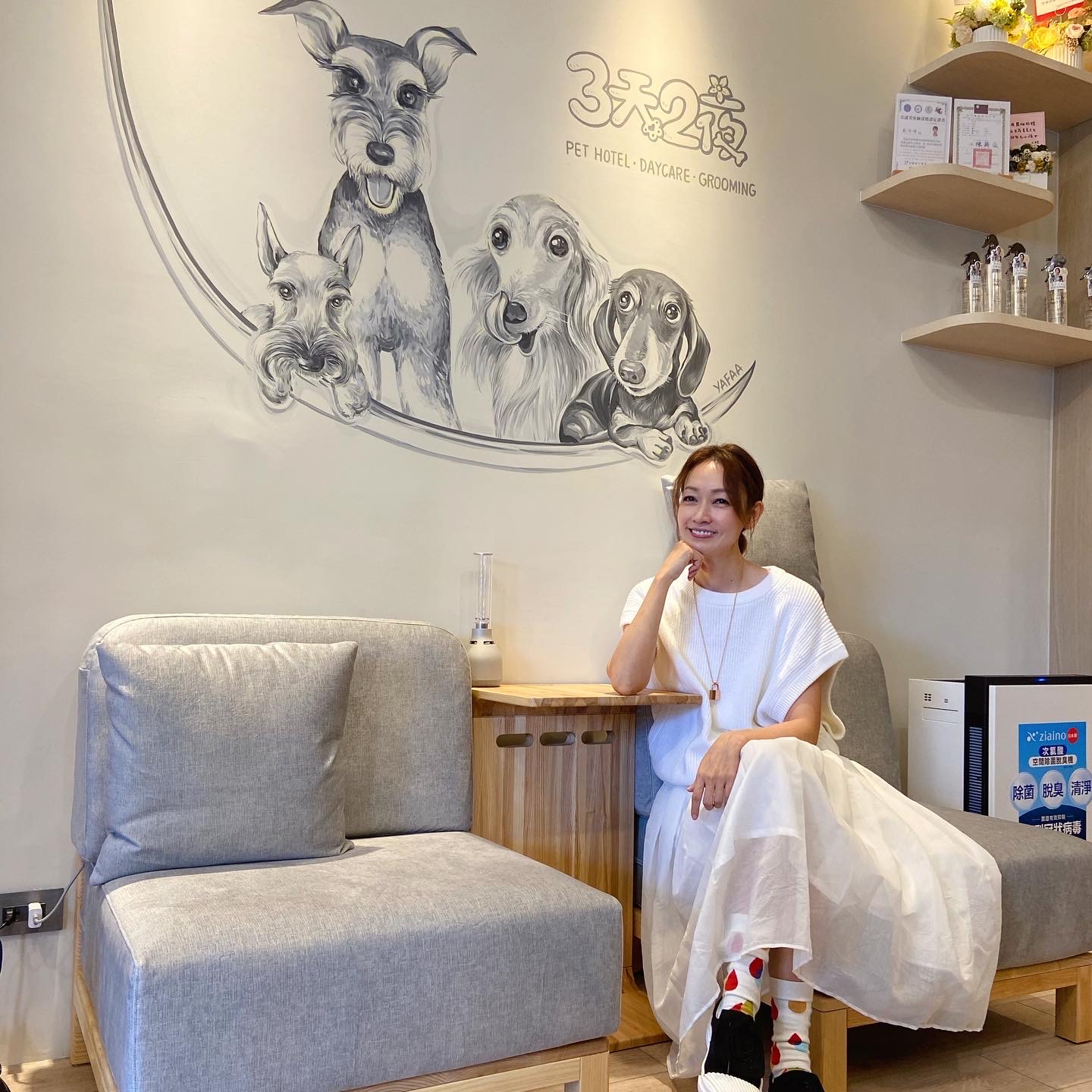 潘慧如開寵物旅館半年仍在虧損中。（球狀星團提供）
