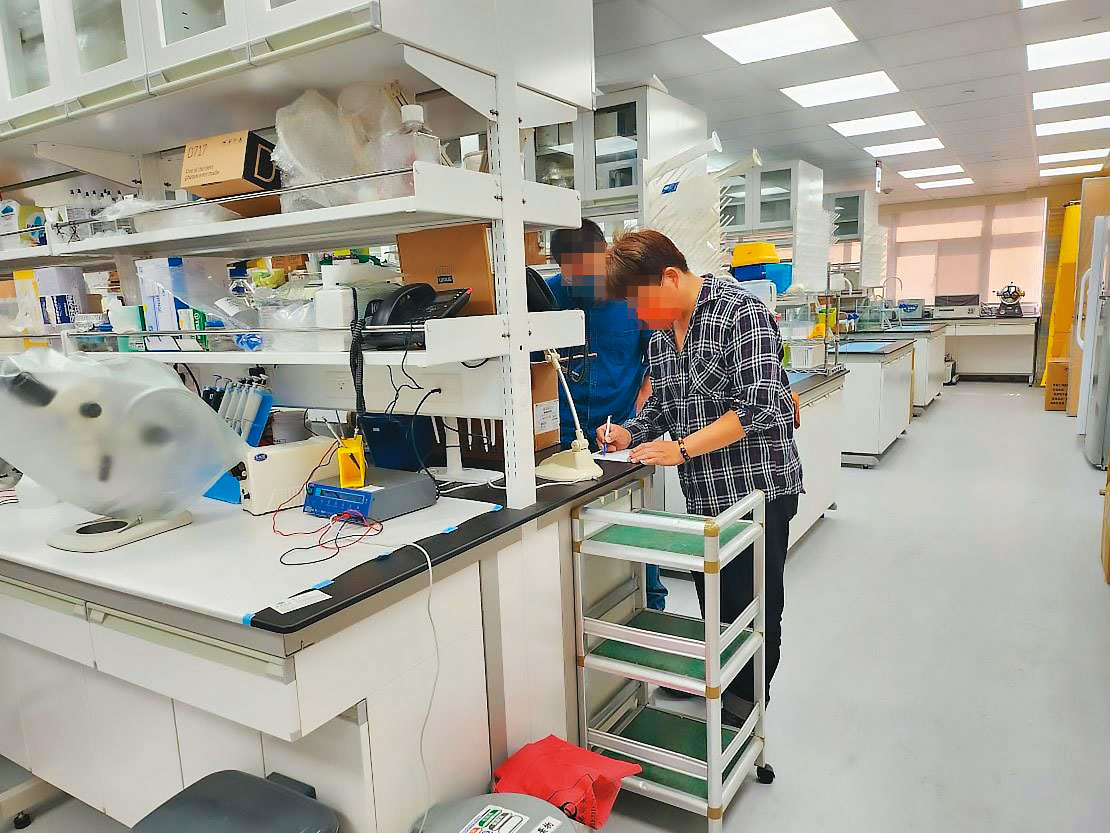 北醫雙和園區實驗室6月驗收，但已有部分實驗團隊進駐。（讀者提供）