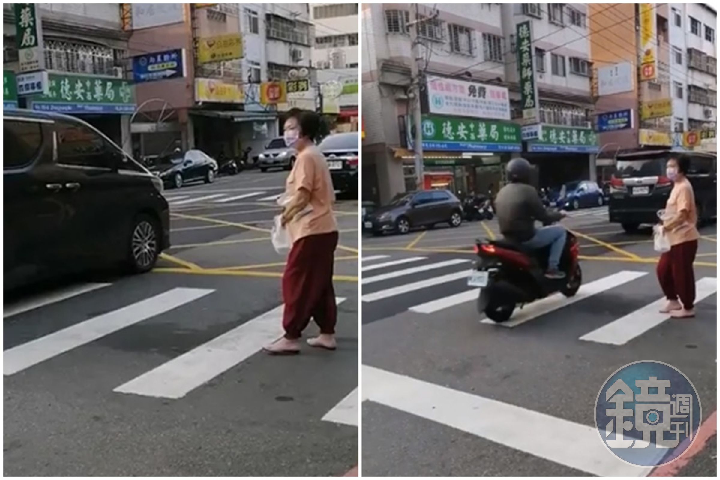 網友抱怨，台中南屯忠勇路和寶山東二街交叉口有行人想通過，都沒有汽機車禮讓，這情況竟檢舉不成。（翻攝自爆料公社公開版）