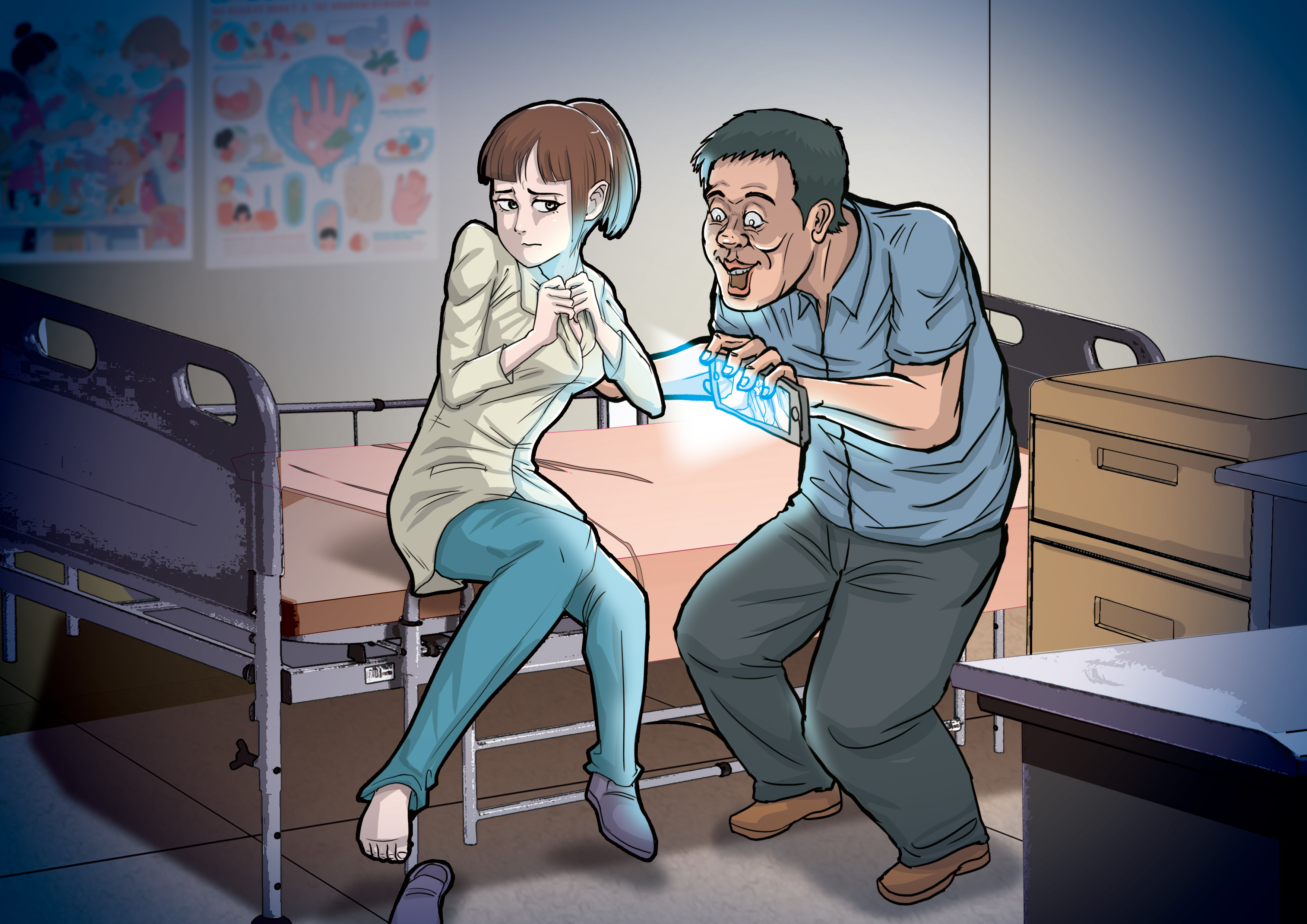 台北市長春國小總務主任吳承恩，任職中山國小期間，與多名老師、家長發生婚外情，還在健康中心等處偷情、拍攝性愛影片。（示意畫面）