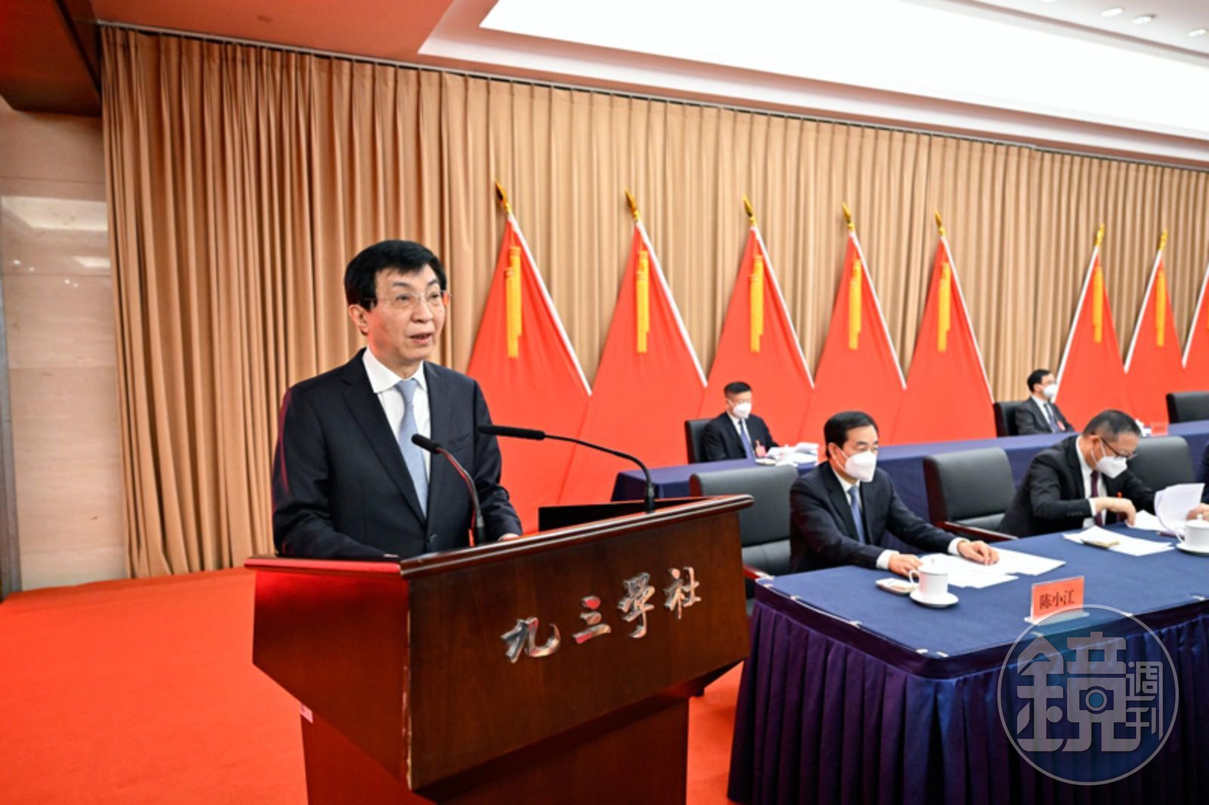 「兩岸媒體人北京峰會」因台媒興致缺缺，中方被迫縮小規模舉行，全國政協主席王滬寧（圖）不會出席延期之後的會議活動。（翻攝自中國國務院網站）