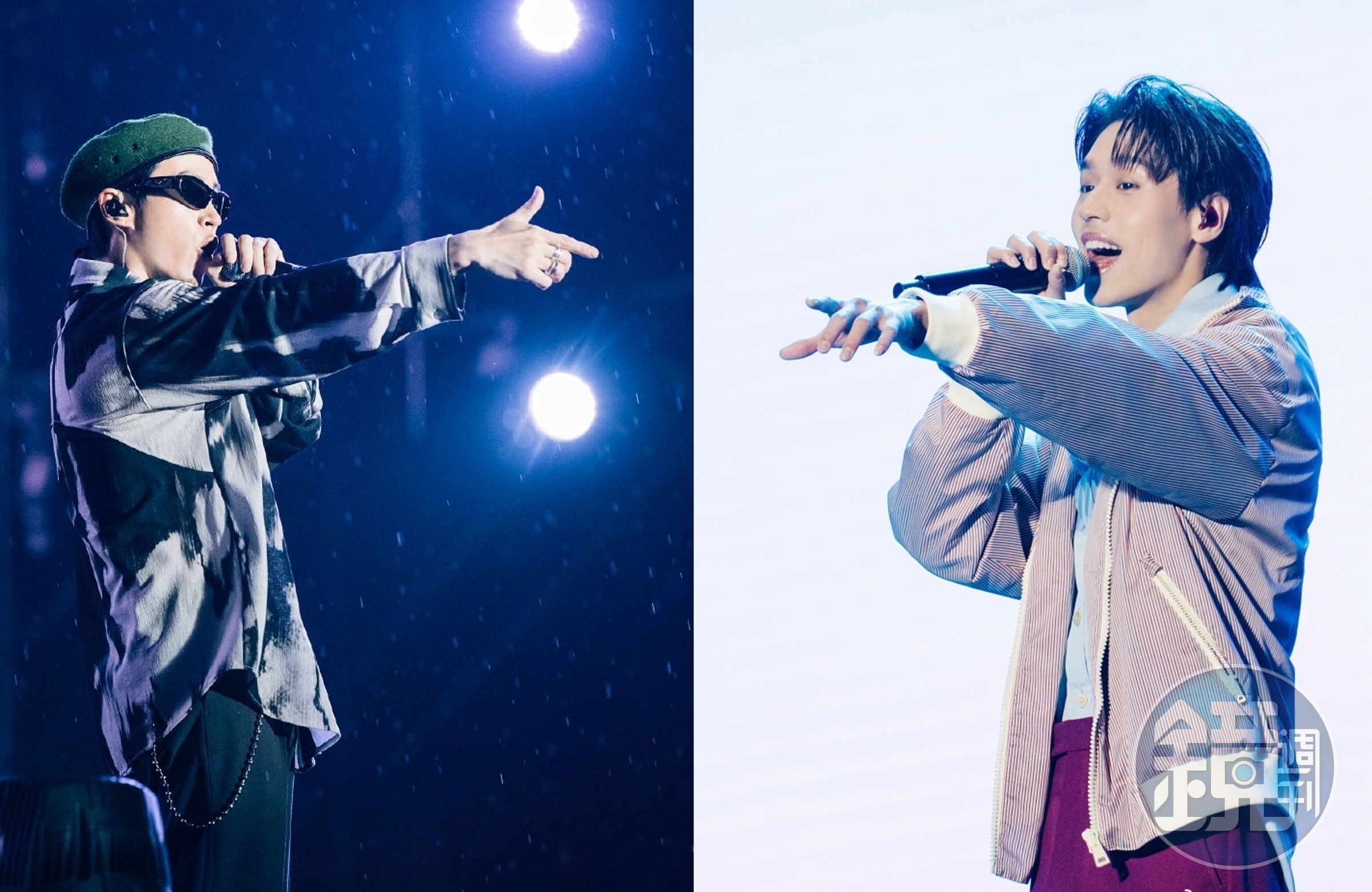 上週末青島音樂節由韓泰兩位人氣歌手EPIK HIGH Tablo（左）和Billkin（右）壓軸登場嗨翻全場。（翻攝青島艾可什機場音樂節微博）