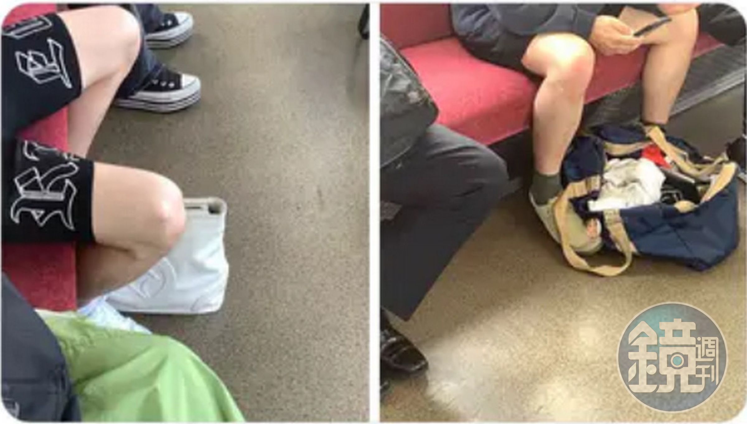 許多男生搭捷運時常雙腳大開，造成旁人不便。（翻攝Dcard）