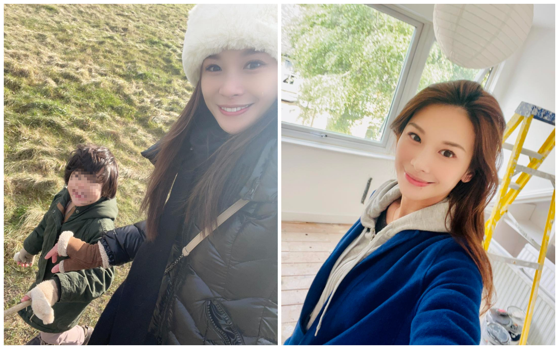 艾莉絲的兒子威廉弟（左圖左）相當可愛。（翻攝艾莉絲臉書）