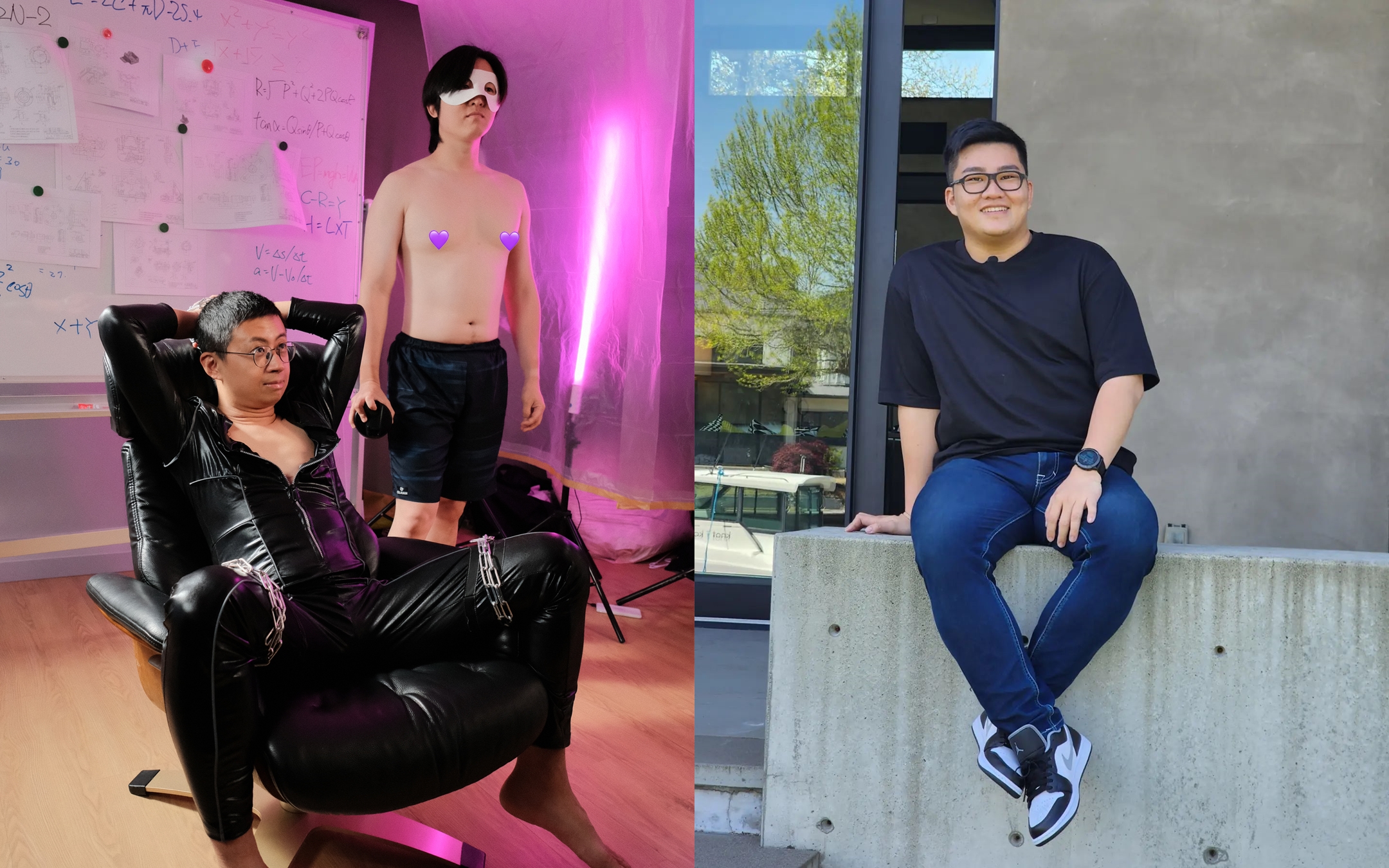 Joeman（右圖）聲援呱吉的「上班不要看」，並分析台灣YT頻道流量下掉的可能原因。（翻攝臉書）