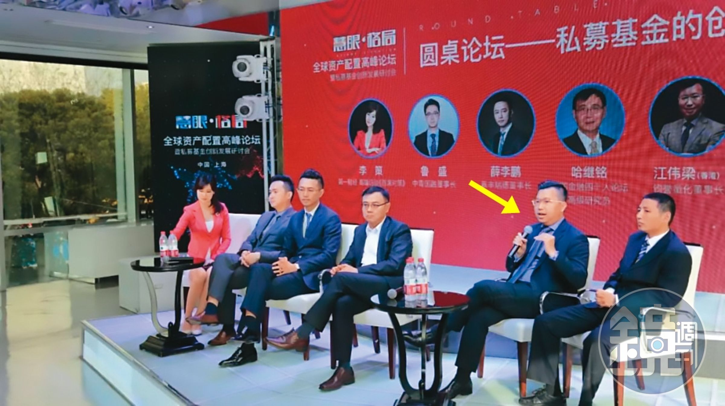 董身達稱澳豐另一操盤手江偉樑(右2)隸屬於旭暉金融,旭暉才是幕後黑手。(翻攝嘉豐瑞德官網)