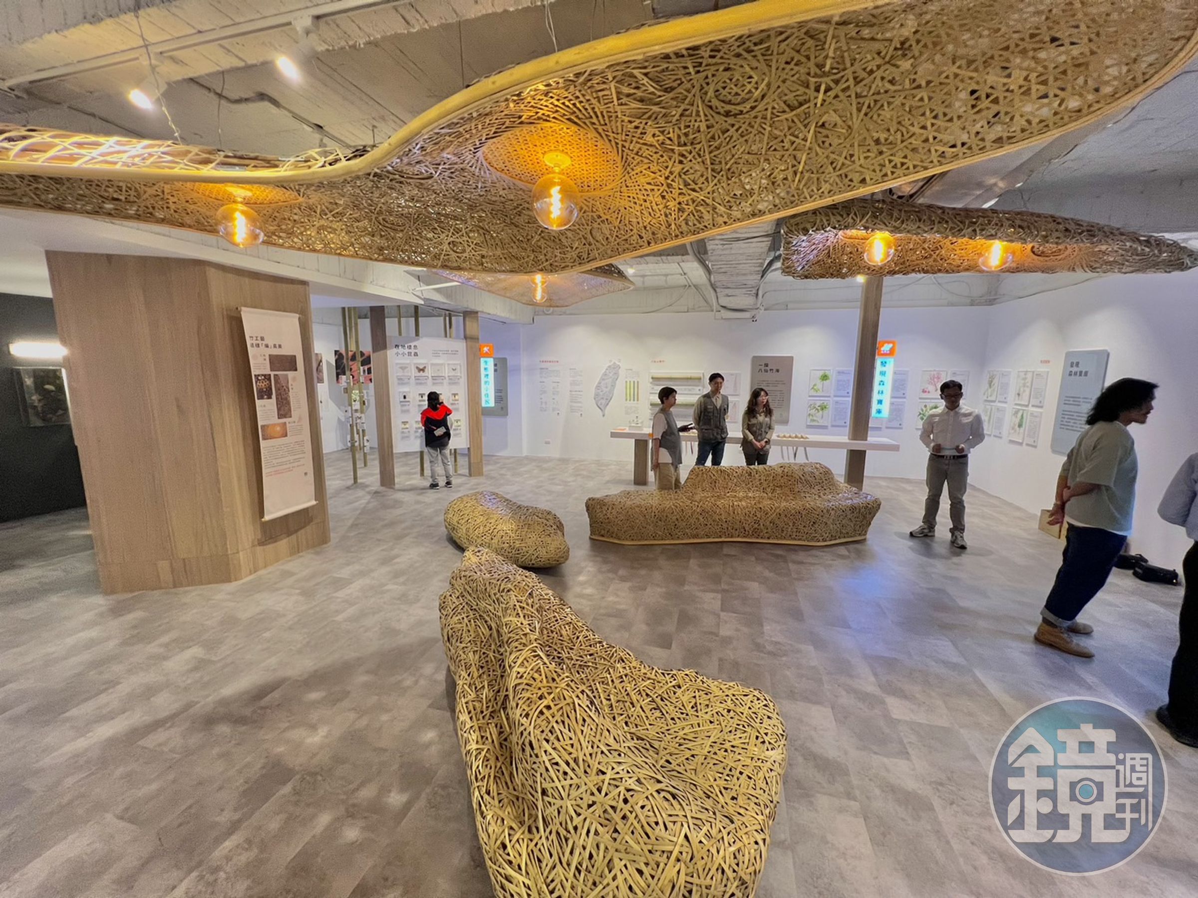 八仙山國家森林遊樂區以竹藝改造遊客中心。(林務局提供)