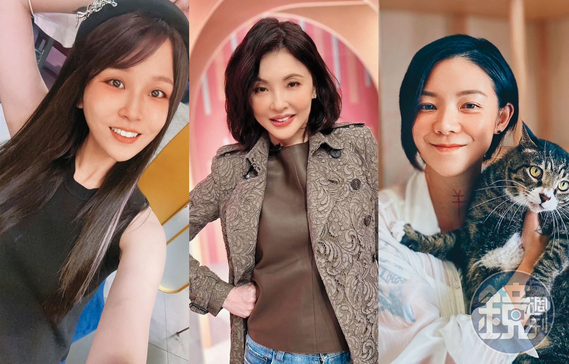 不少藝界女子離婚選擇淨身出戶,左起為丟丟妹、何如芸、歐陽靖。(合成圖,翻攝IG)