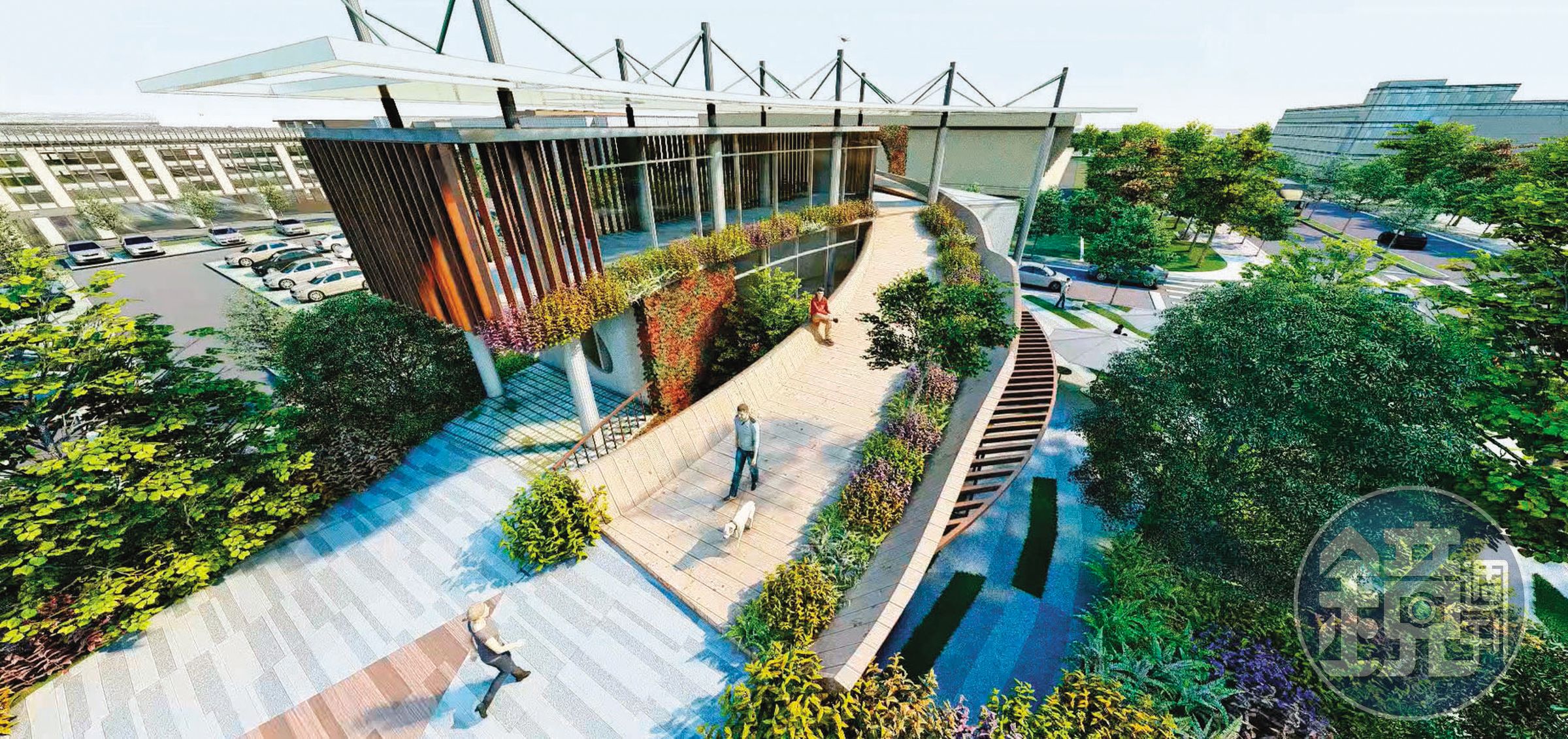產業園區的開發除提供廠商設廠需求,也規劃遊憩景觀及步道,可作為周圍居民休閒活動場所。