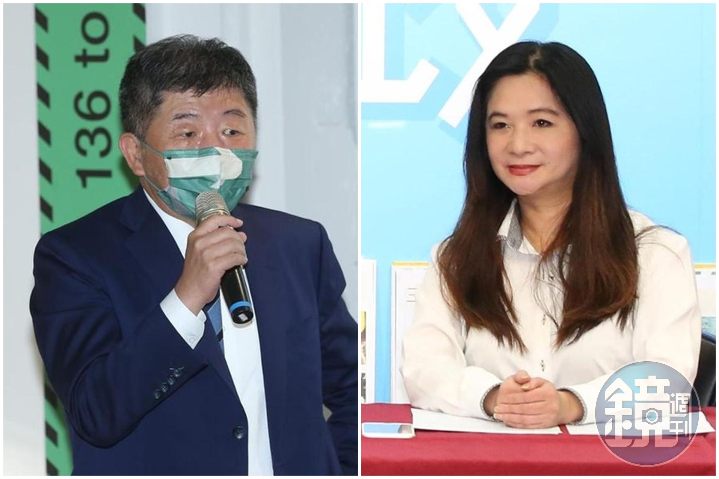 對於陳時中(左)力挺吳沛億參選台北第5選區,潛在對手應曉薇(右)認為陳根本越幫越忙「忘記萬華對你的仇恨值了嗎?」(本刊資料照)