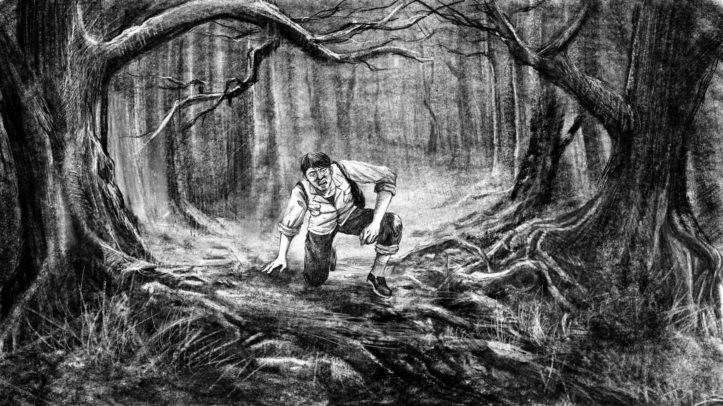 影片藉由畫家吳識鴻繪製的動畫轉譯李喬作品。(陳麗貴導演提供)