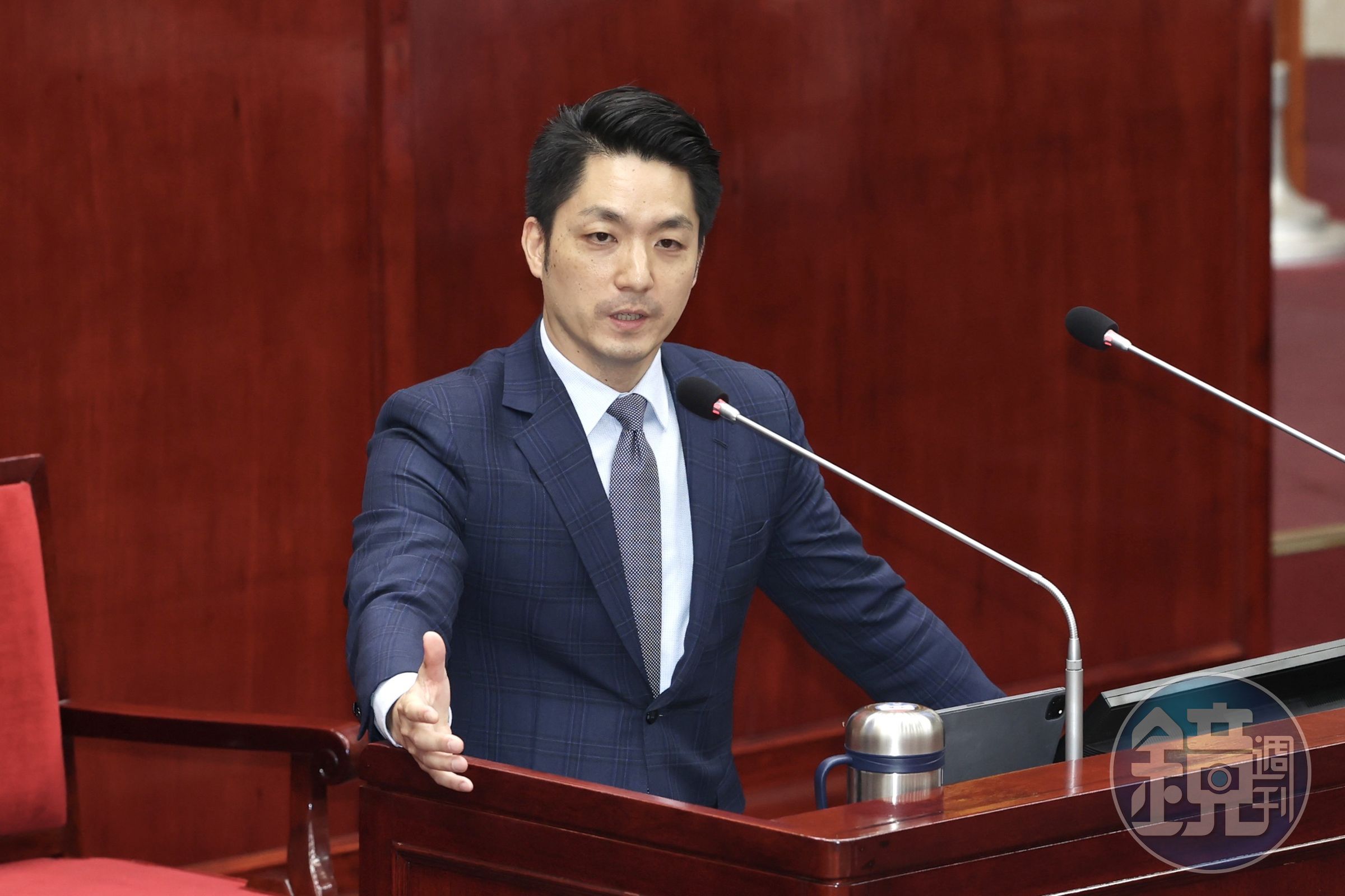 市議會質詢時，市長蔣萬安（圖）被問及關於推派北農人事的問題，他強調目前人事沒有確定，還在討論階段。