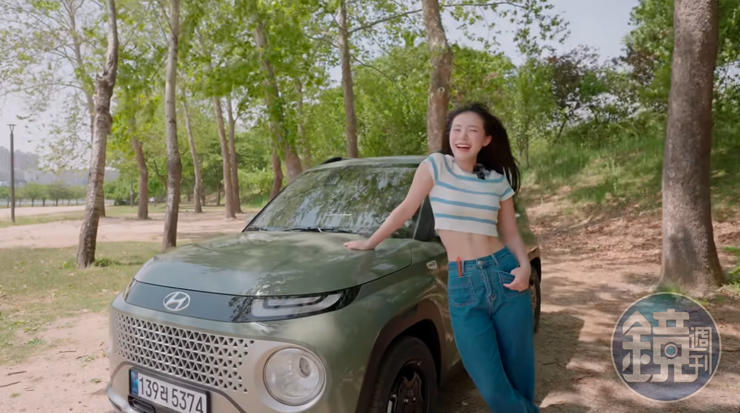 李多慧新車是自己最愛的綠色。（翻攝이다혜YouTube）