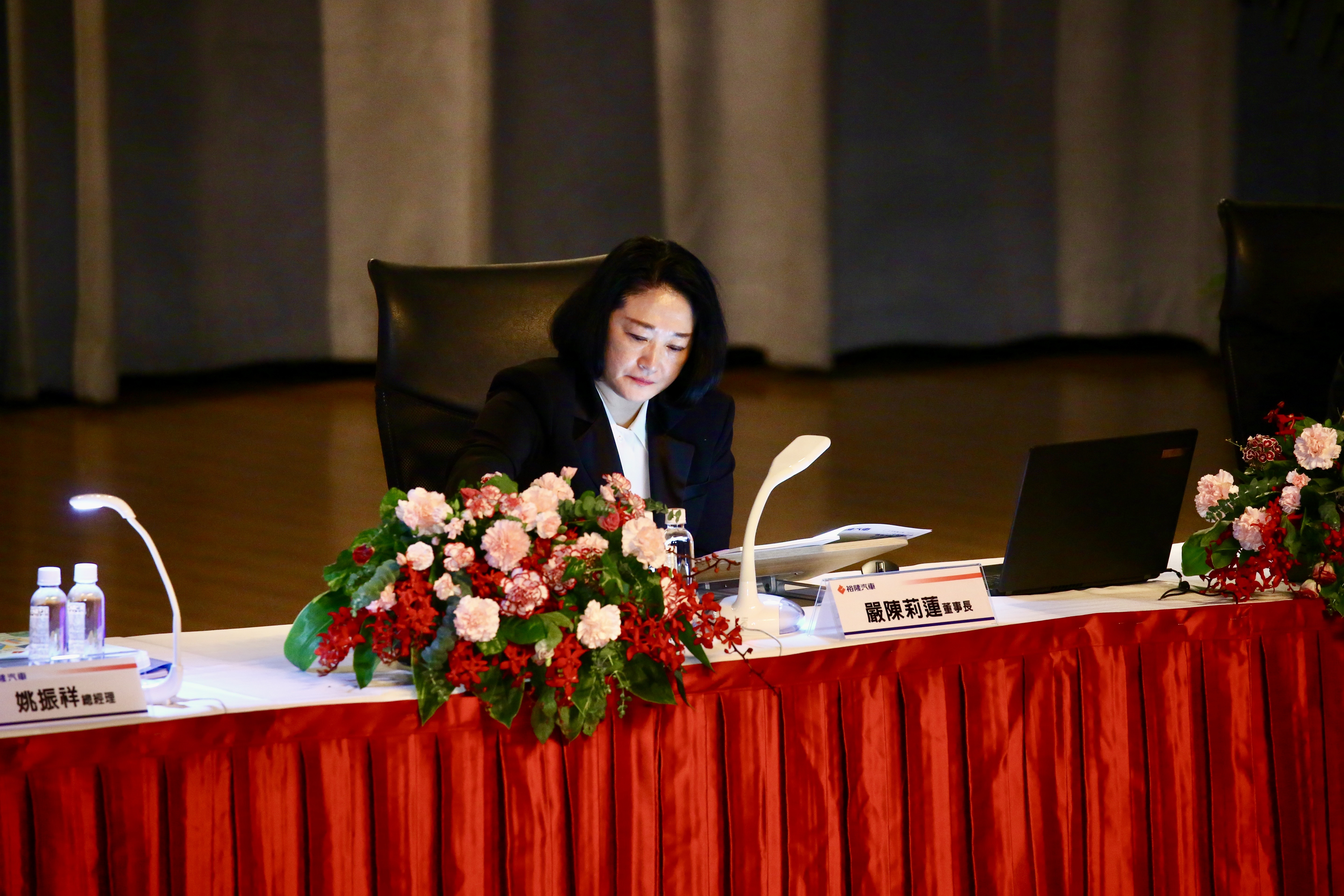 裕隆汽車董事長嚴陳莉蓮（圖）今天親自主持股東會。