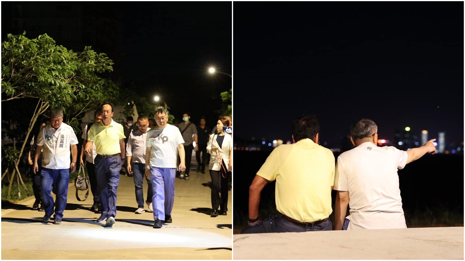 昨日才喊「我跟柯市長海誓山盟」，郭台銘今日表示「昨天晚上的我都忘記了」。（翻攝自臉書＠郭台銘）