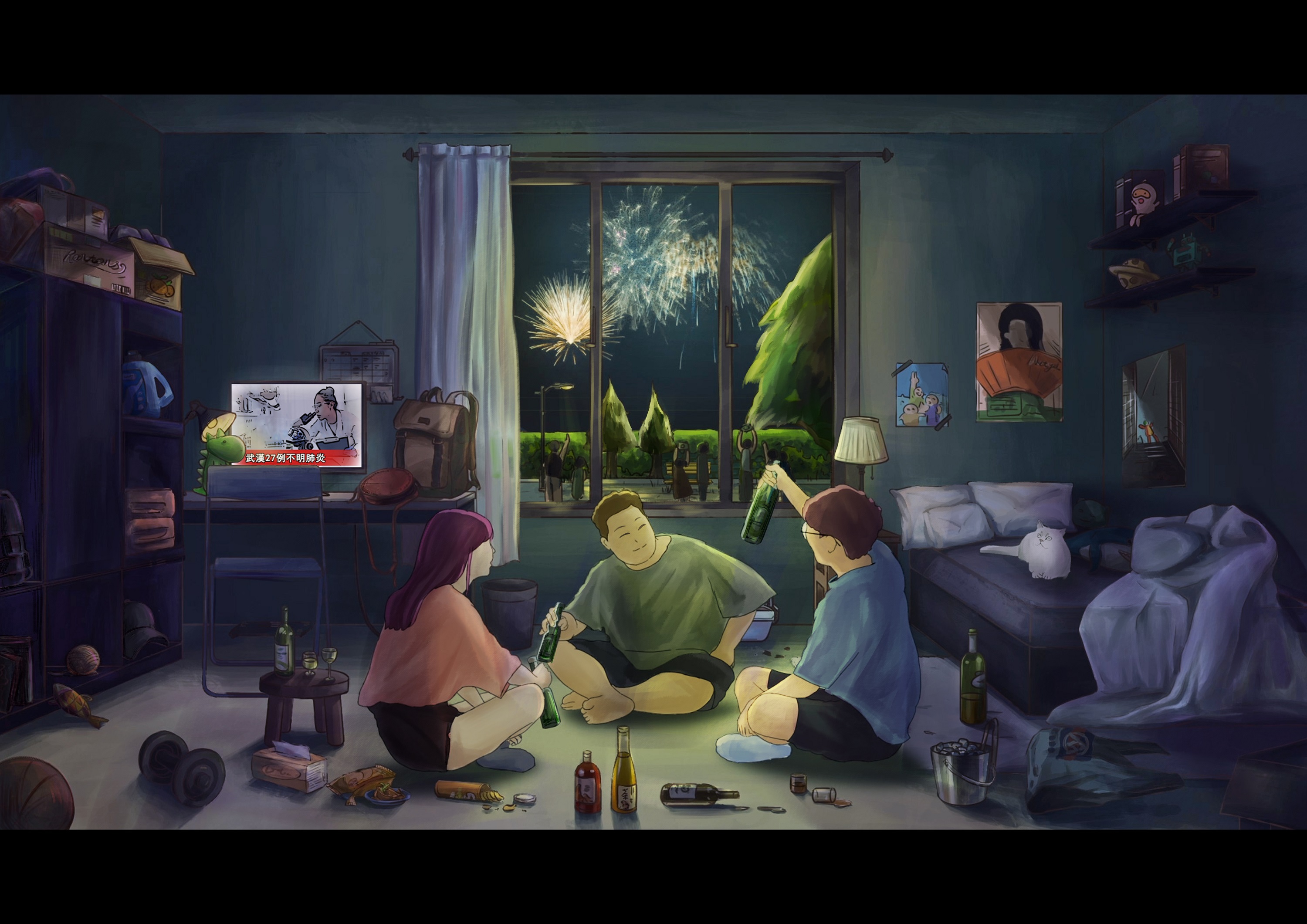 動畫作品《As Time Goes By》緊扣新冠肺炎疫情造成的社會變化與影響。(公視提供)