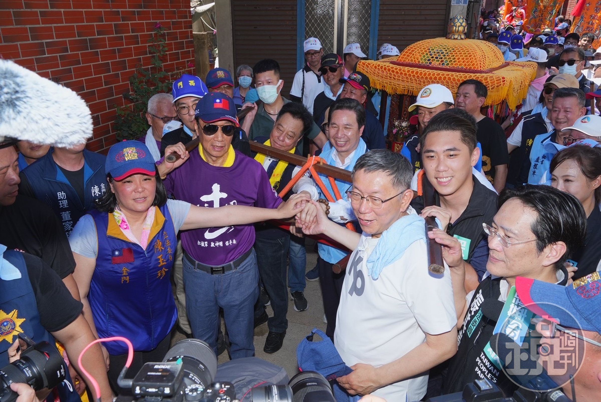 金門縣議長洪允典因表態挺郭台銘，遭國民黨提醒審慎發言，今天受訪直接開嗆。（民眾黨提供）