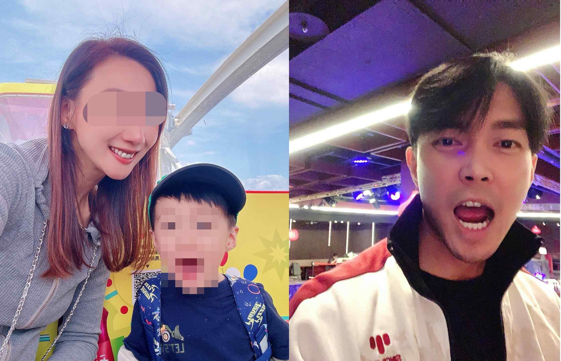 許仁杰（右）與前妻亞希（左）在離婚後，許仁杰先開了與前妻乾哥的口水戰場，現連乾嫂也加入。（翻攝臉書）