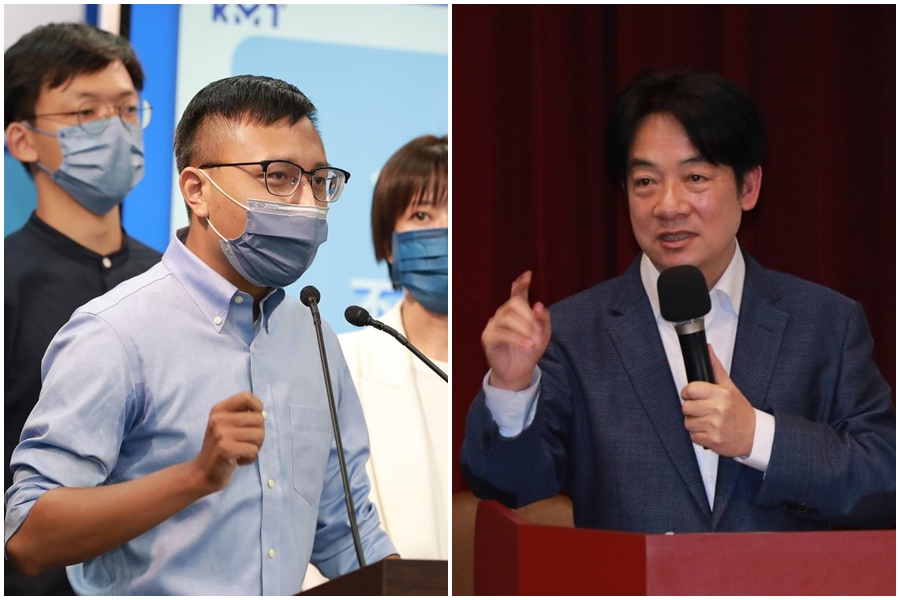 民進黨爆出前黨工遭性騷擾，侯友宜競選工作室發言人陳柏翰（左）痛斥賴清德（右）。（左圖翻攝自陳柏翰臉書，右圖本刊資料照）