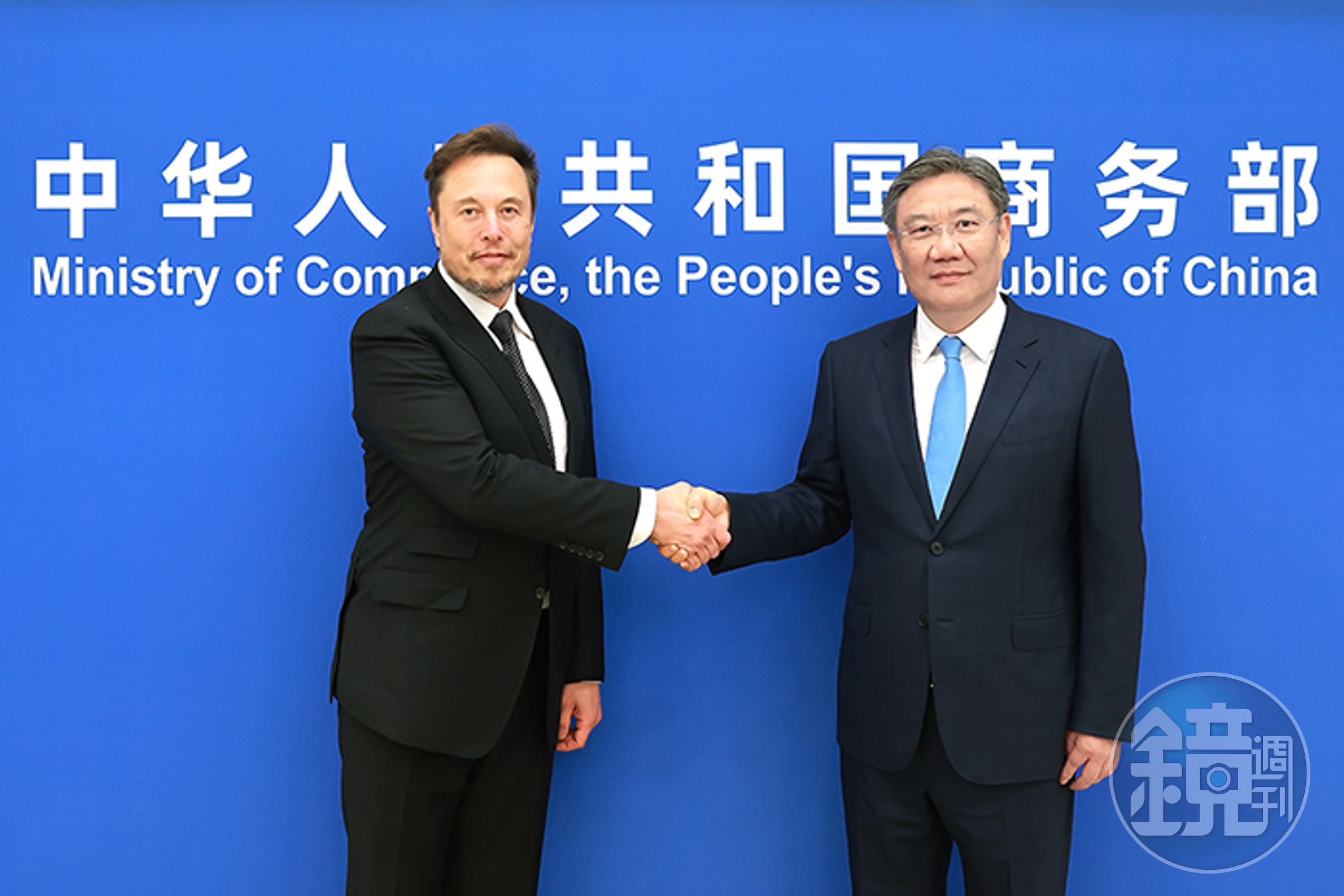 王文濤5月31日會見馬斯克。（翻攝自中國商務部官網）