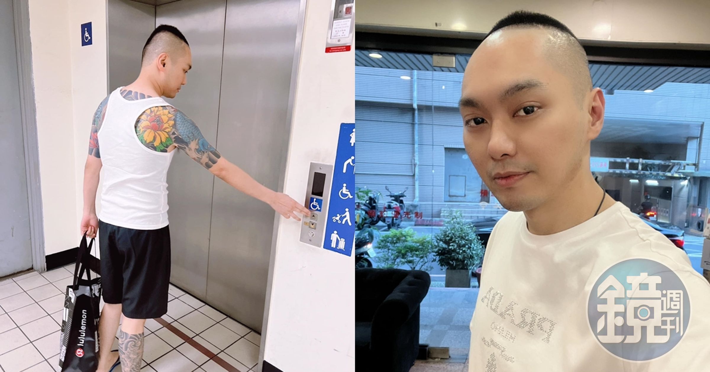 連千毅今日赴新北地院報到發監，有10多名兄弟來送別，最終以違停被警察趕走收場。（翻攝自連千毅臉書）