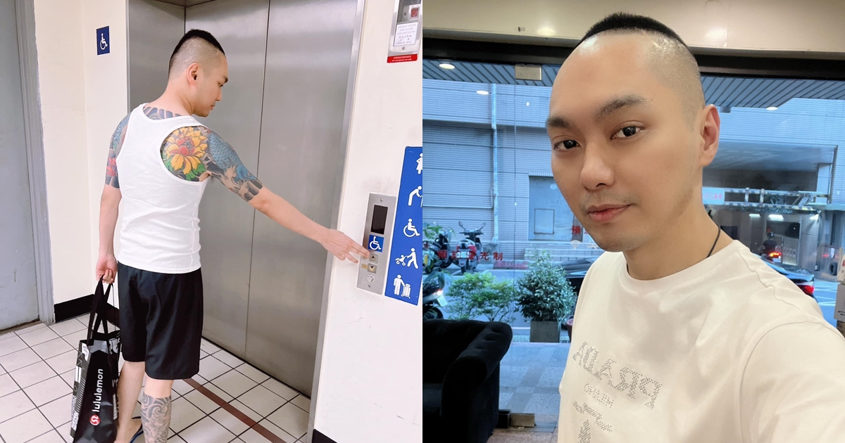 連千毅今日赴新北地院報到發監，有10多名兄弟來送別，最終以違停被警察趕走收場。（翻攝自連千毅臉書）