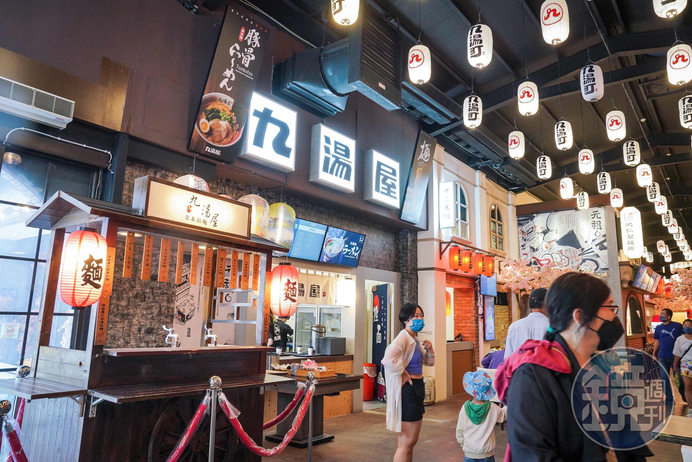 宜蘭礁溪拉麵博物館裡的日式拉麵攤車,是當時九湯屋品牌起家攤車。