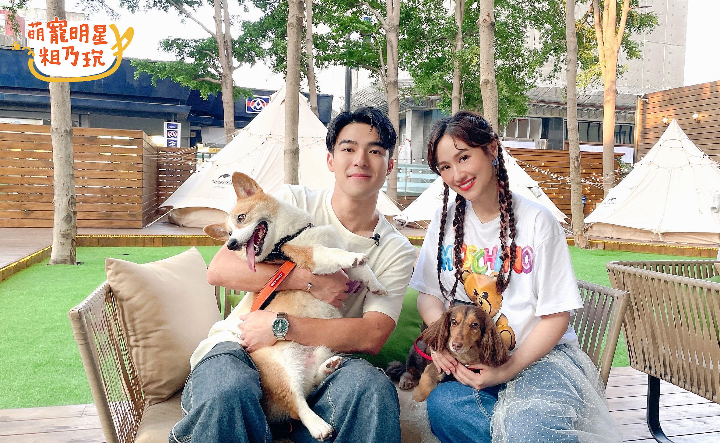 Sandy產後復工出外景錄影。（TVBS提供）