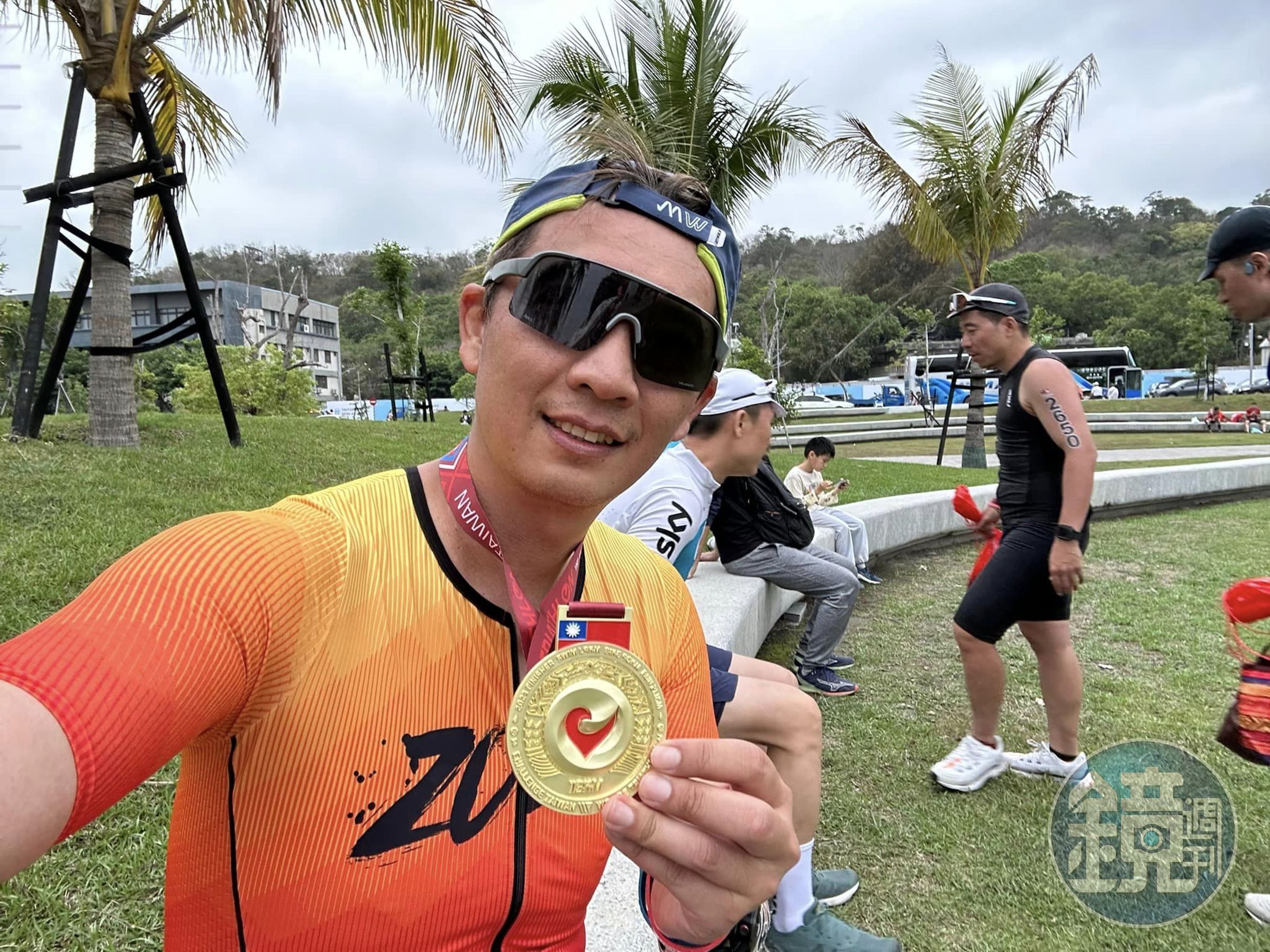 黃晟中喜歡有挑戰性的運動,看來他很享受積極面對、咬牙堅持、痛快完成的FU,難怪爬完喜馬拉雅山、又跑去參加鐵人三項。(黃晟中提供)
