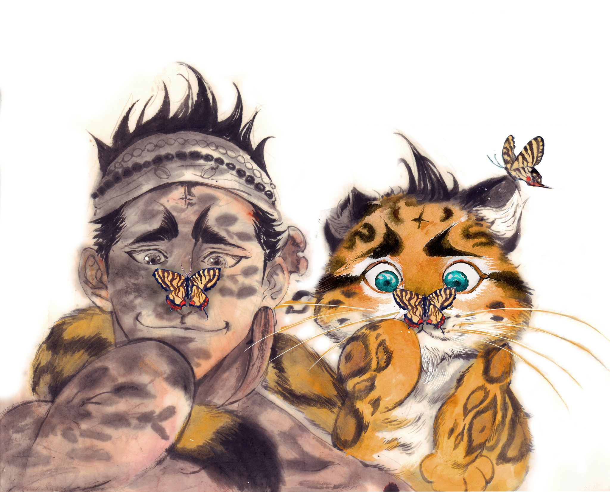 《雲豹神子》是葉羽桐筆下「貓神宇宙」新篇章,取材自排灣族與魯凱族的雲豹傳說,規劃推出4到5集。(葉羽桐提供)