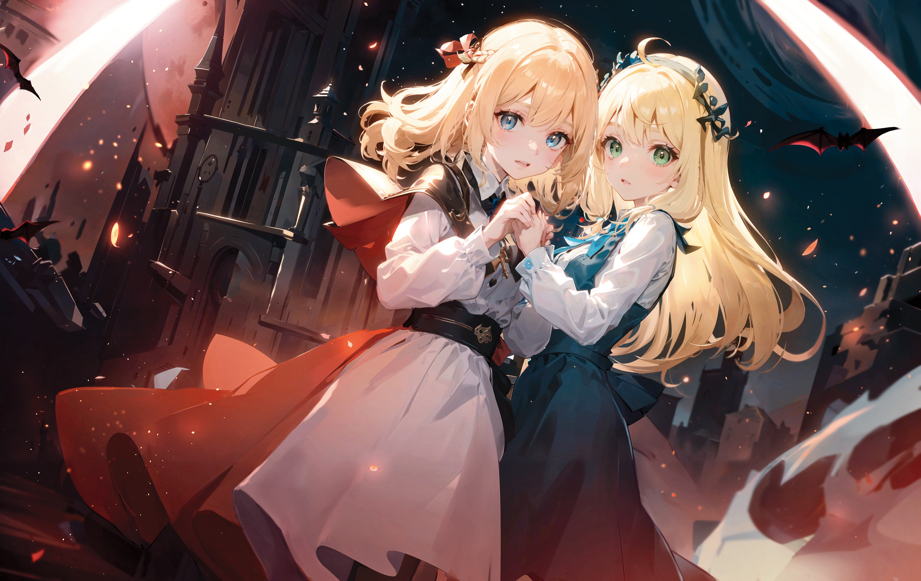 台漫《赤月下的雙子》（圖）透過AI技術穩定產能，以條漫形式在數位平台「CCC創作集」刊載。（銀展創藝提供）