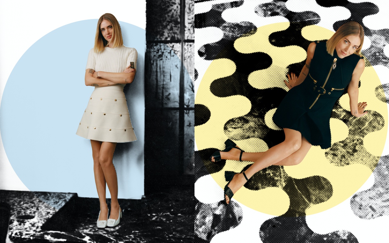 Chiara Ferragni以不同風格服裝詮釋Shake系列鞋款的好搭配。（路易威登提供）