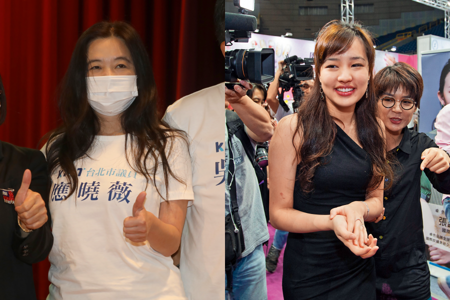 應曉薇（左）有意出戰台北市立委第五選區（中正、萬華）立委，不過點名若韓冰（右）參選，自己就退出。（本刊資料照）