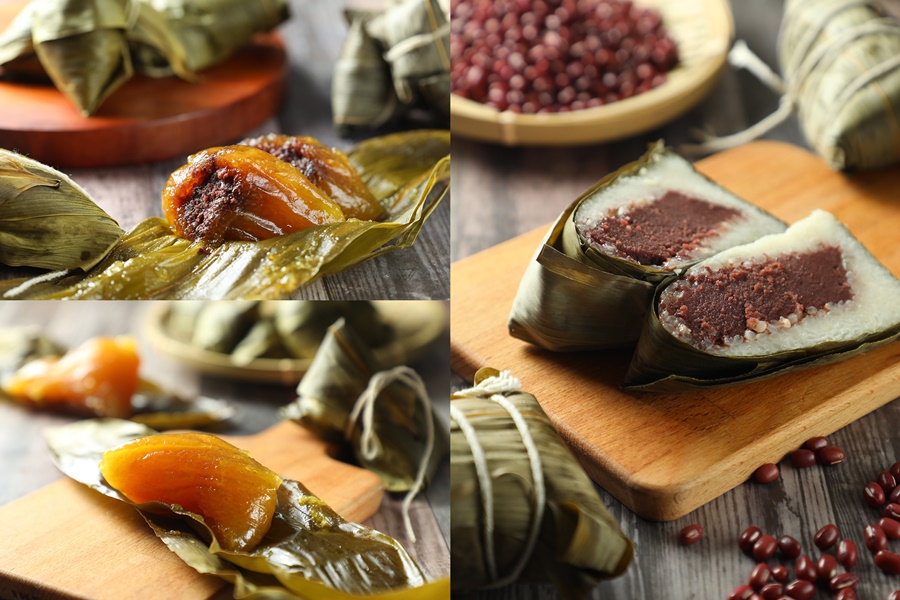 士東市場「福德興」嚴選的原味、紅豆鹼粽與素豆沙粽，是每年端午節家中必備的甜粽單品。