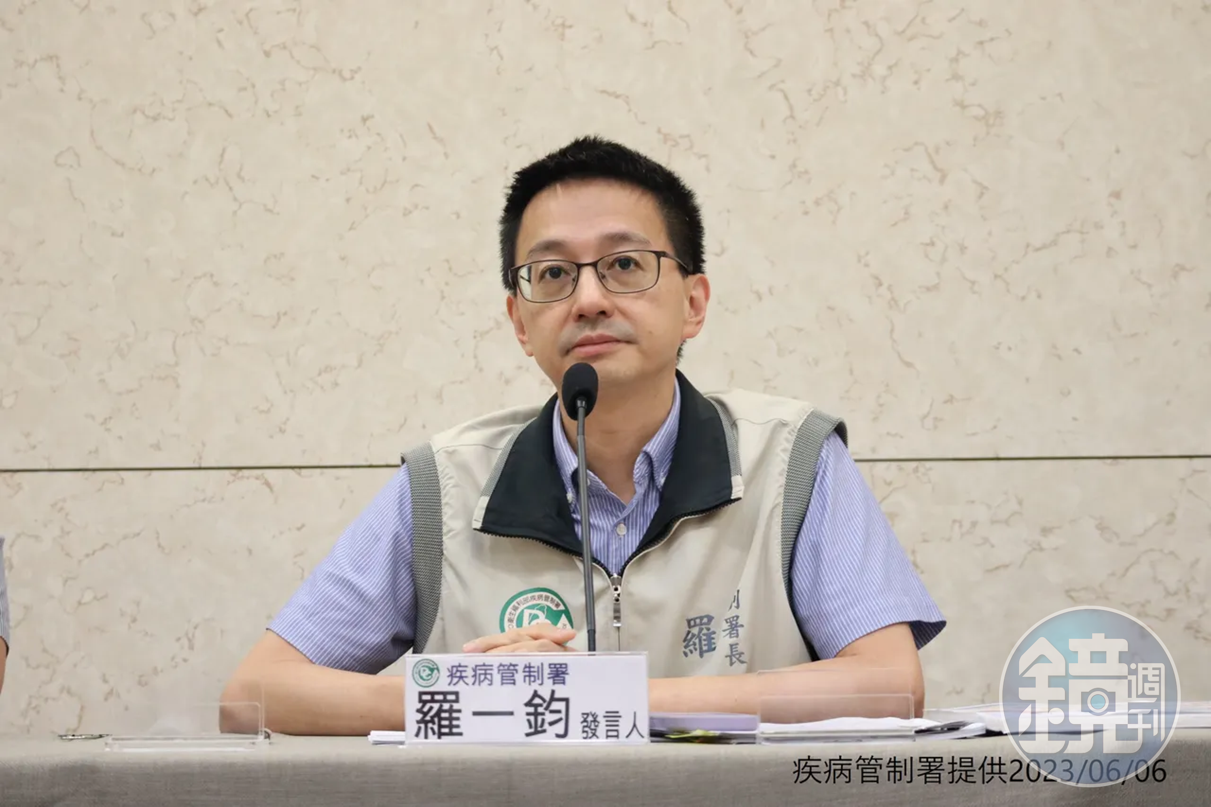 疾管署發言人羅一鈞說明國內疫情。（疾管署提供）