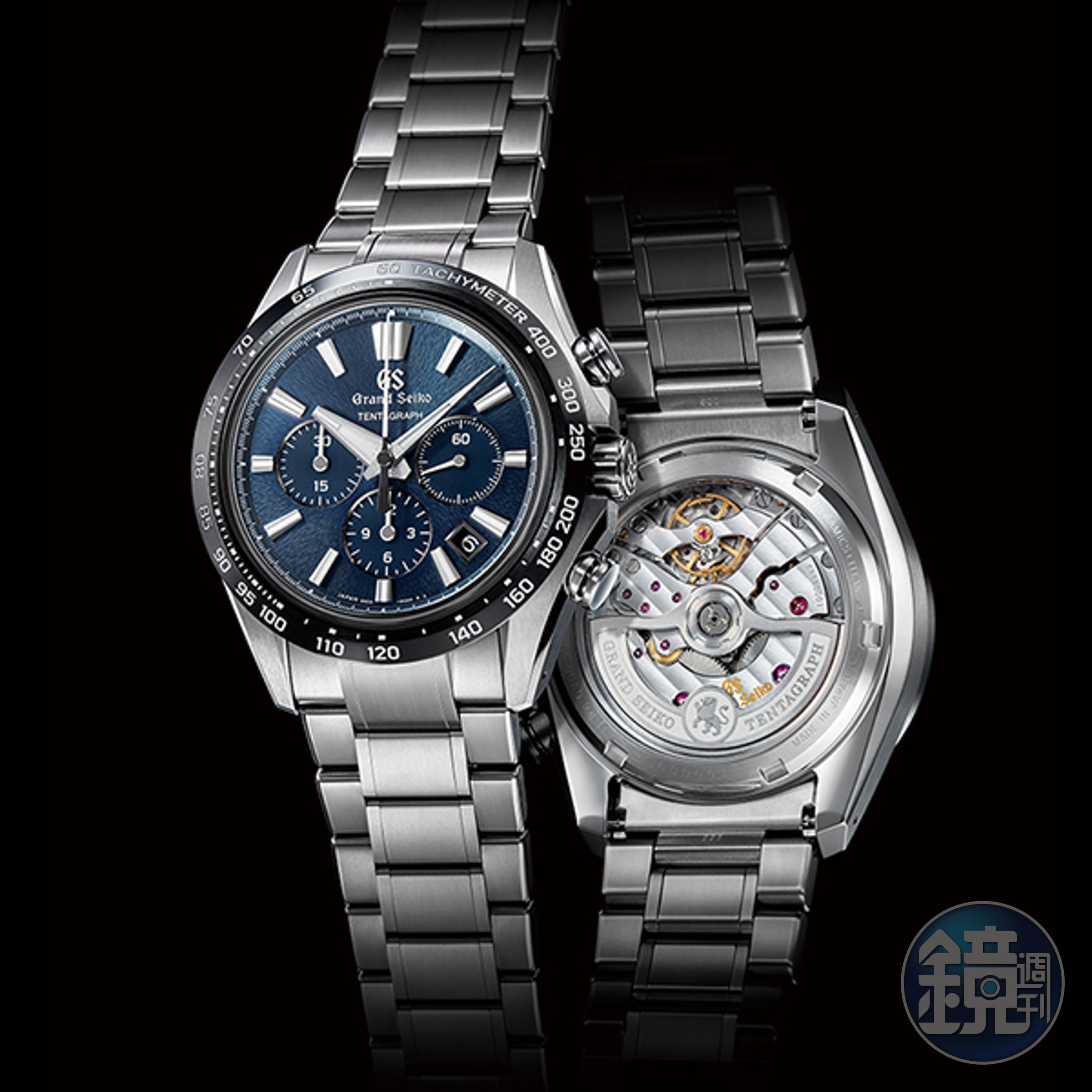 Grand Seiko Evolution 9 Collection Tentagraph｜型號SLGC001／錶徑43.2mm／鈦金屬材質／時、分、小秒、日期指示；計時碼錶功能／9SC5自動上鍊機芯／動力儲存72小時／防水10氣壓／定價NT$405,000