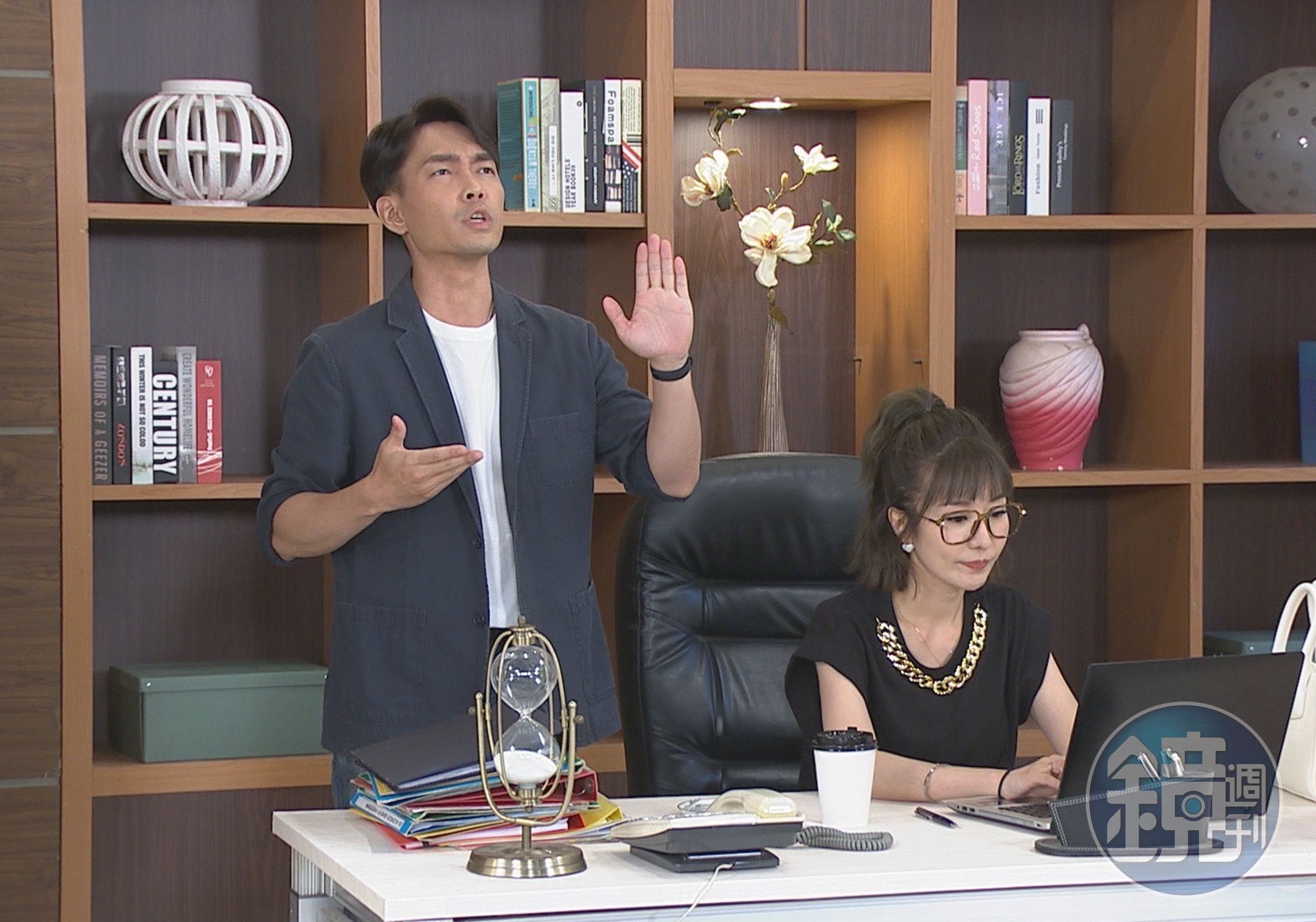 羅巧倫跟許仁杰在8點檔《市井豪門》中算首次劇情能密切合作，期待有不同火花。（民視提供）