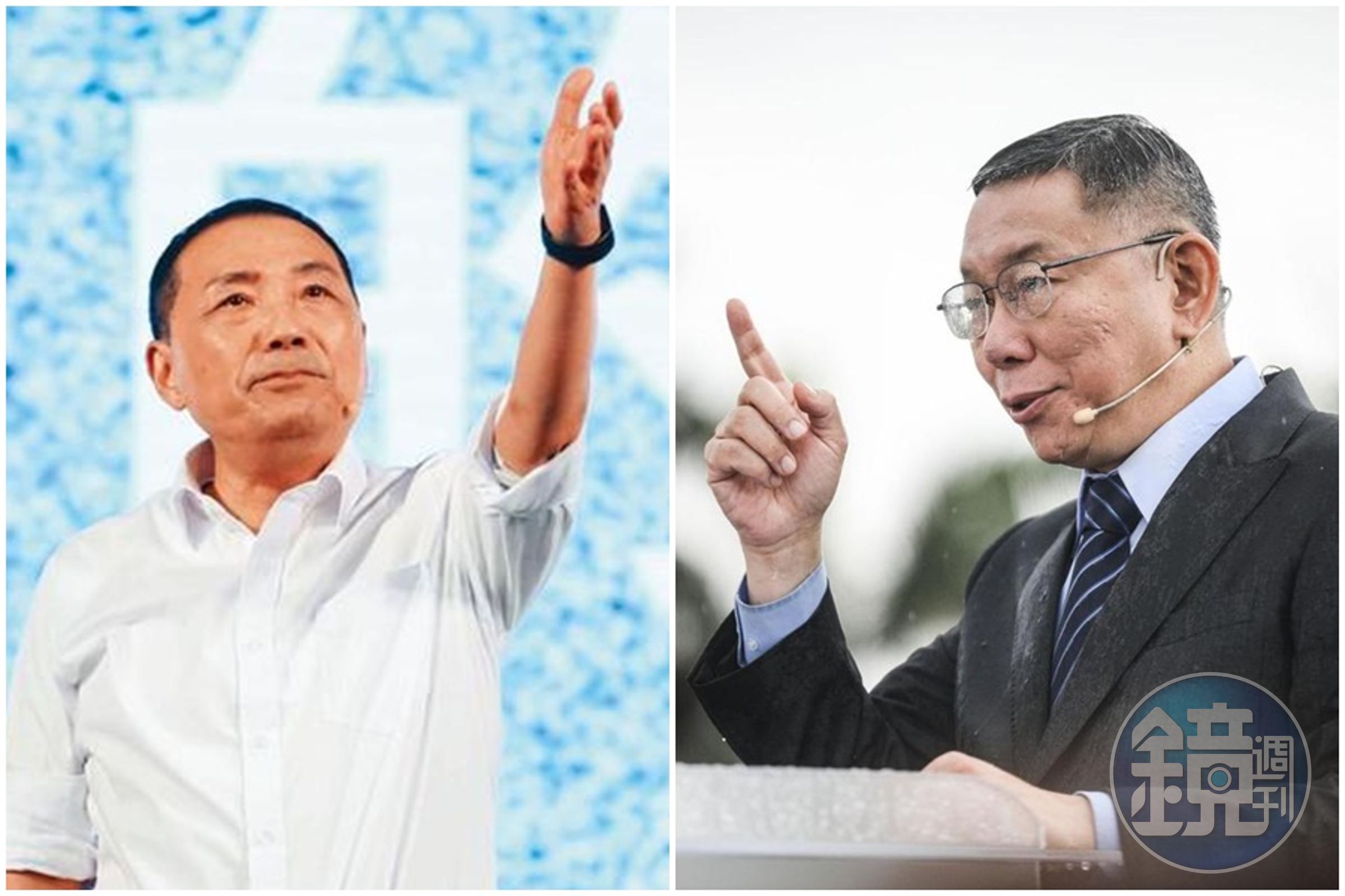 柯志恩表示，藍白合不太可能了，除了建議侯友宜（左）團隊提升高度，還坦言周圍年輕朋友很願意給柯文哲（右）機會。（本刊資料照）