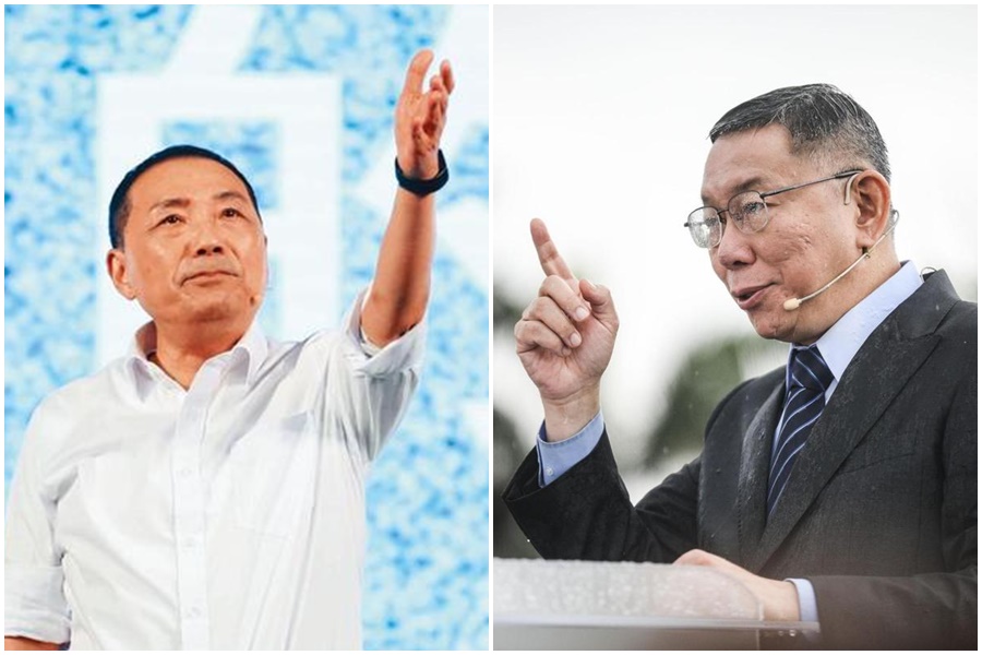 柯志恩表示，藍白合不太可能了，除了建議侯友宜（左）團隊提升高度，還坦言周圍年輕朋友很願意給柯文哲（右）機會。（本刊資料照）