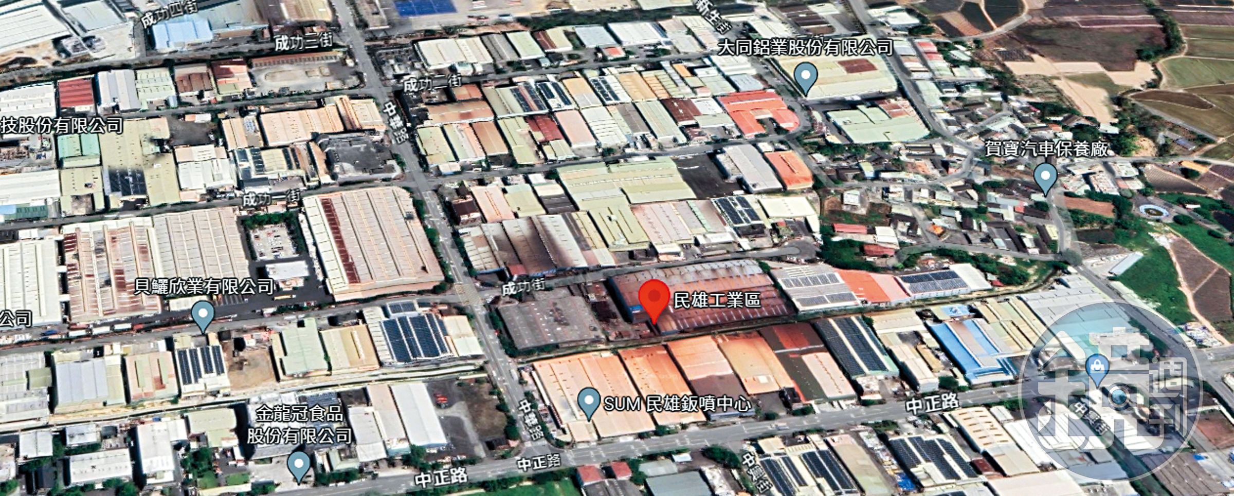 吳女被要求獨自巡視3百公頃的工業區，成為她情緒崩潰的導火線。（翻攝Google Maps）