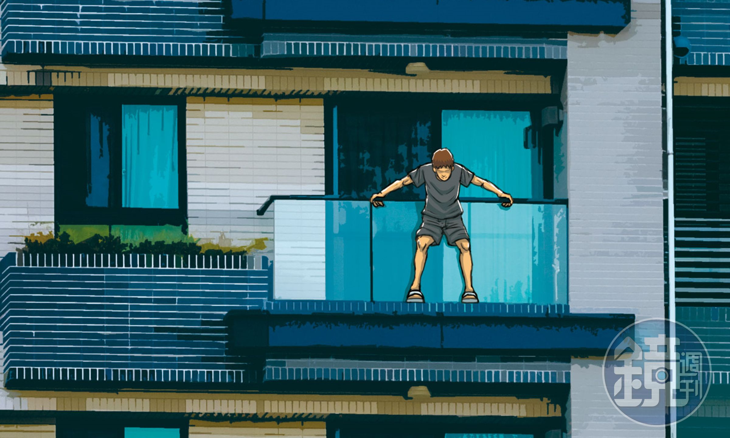 專案小組從十樓陽台欄杆外緣及雨遮處,採集到賴姓高中生DNA與刮痕,研判他爬過鑄鐵欄杆後墜樓,排除他殺嫌疑。