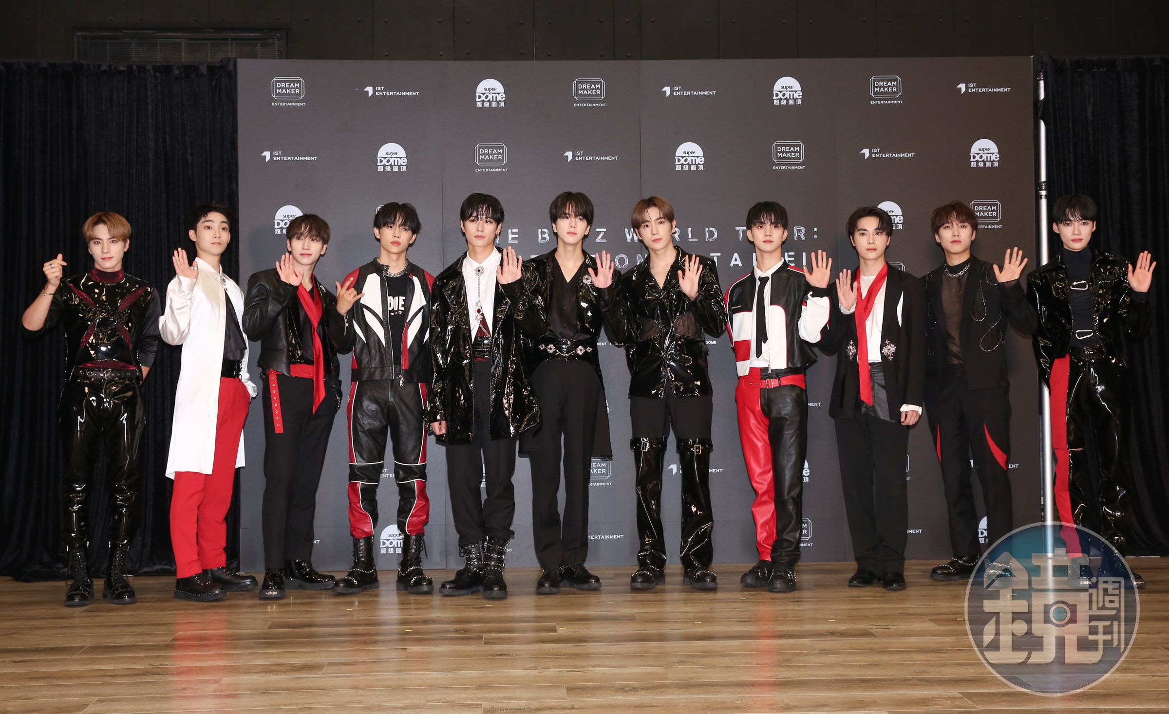 THE BOYZ擁有「新生代最高顏值男團」封號。ERIC（左起）、KEVIN、上淵、善旴、柱延、泳勳  賢在、Q、周鶴年、JACOB、NEW。