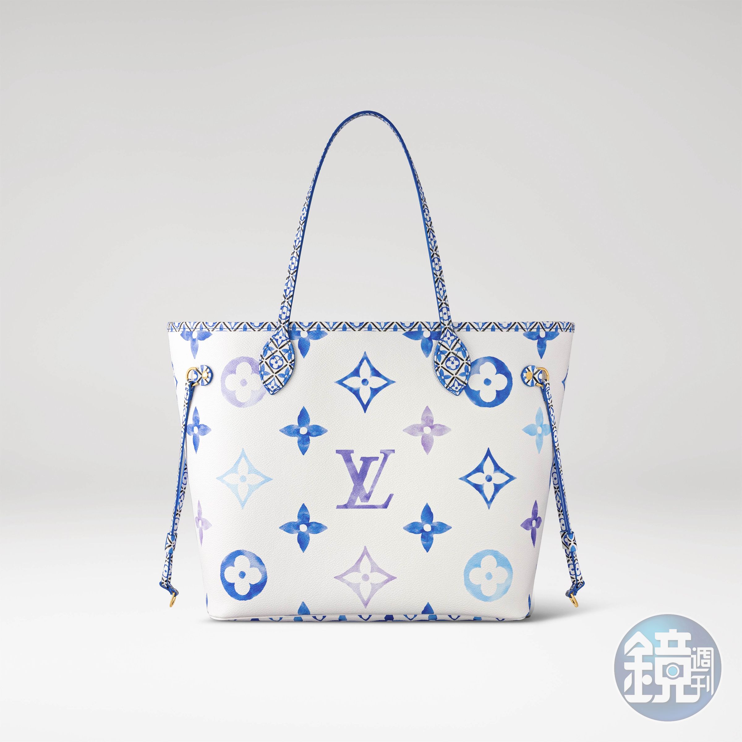 LV By The Pool Neverfull MM blue。NT$80,000（路易威登提供）