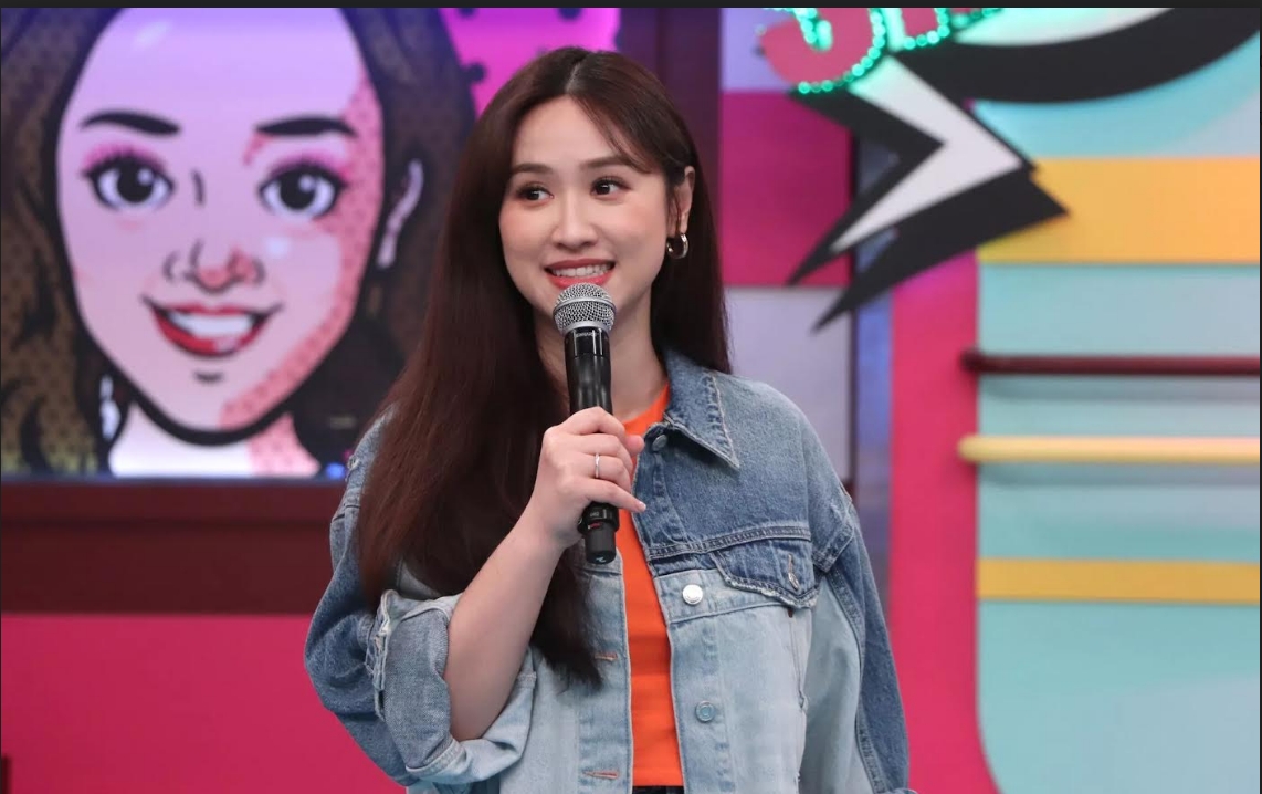 Sandy升格當媽三個月，難得吐露為人母的辛苦。（中天提供）