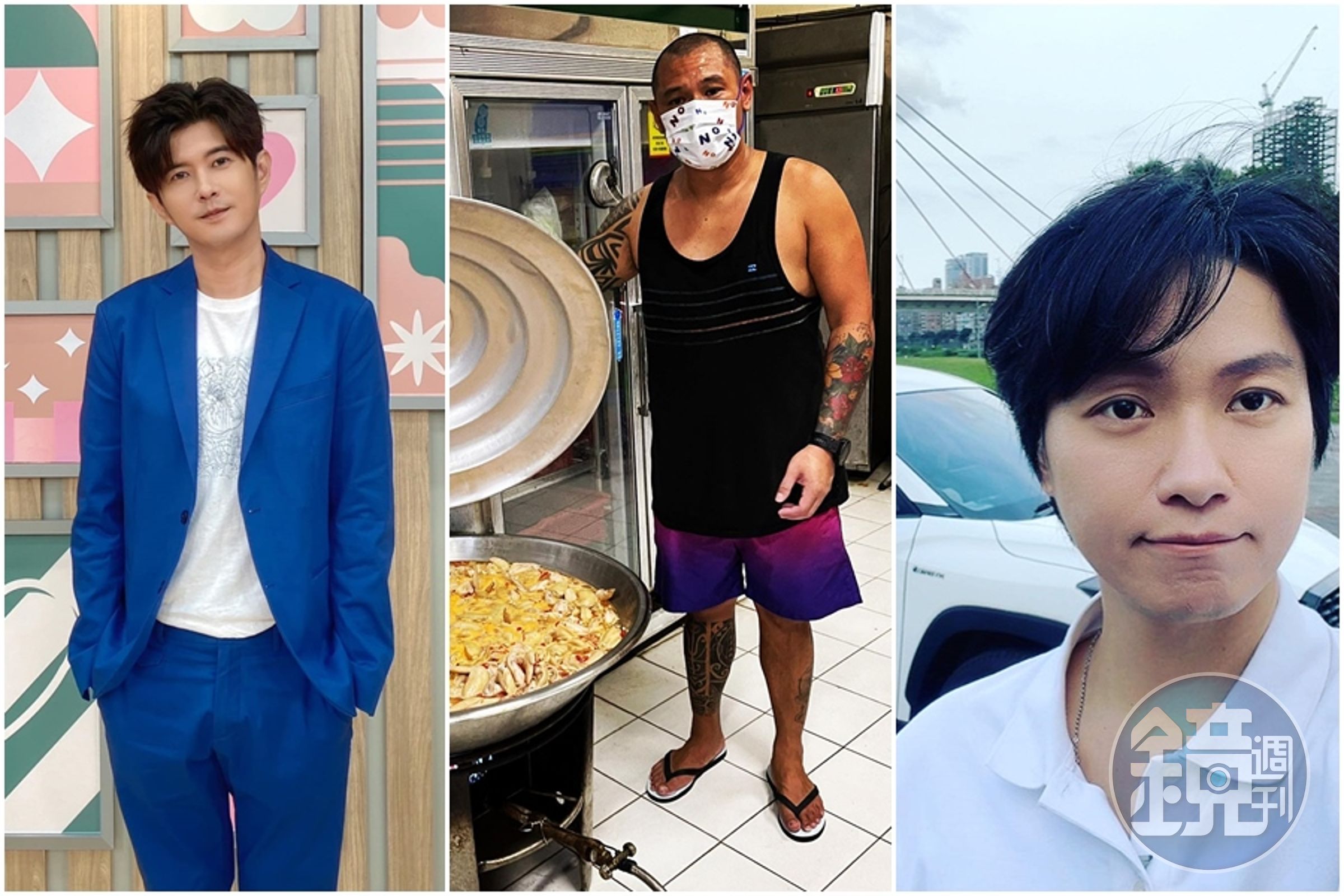 所謂「隔行如隔山」,藝人轉行也不是很簡單。圖為顏永烈(左起)、黃少谷、金剛。(合成圖,翻攝臉書)